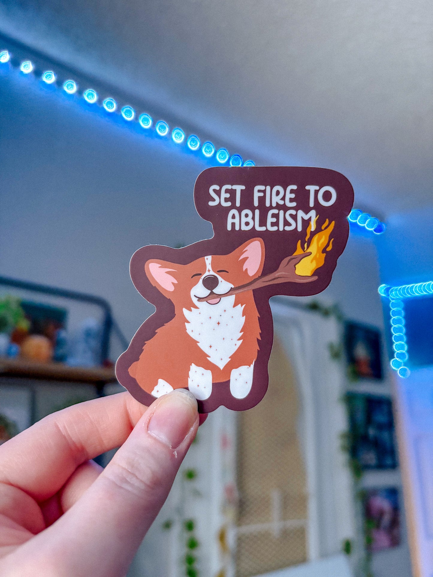 Set Fire to Ableism Sticker