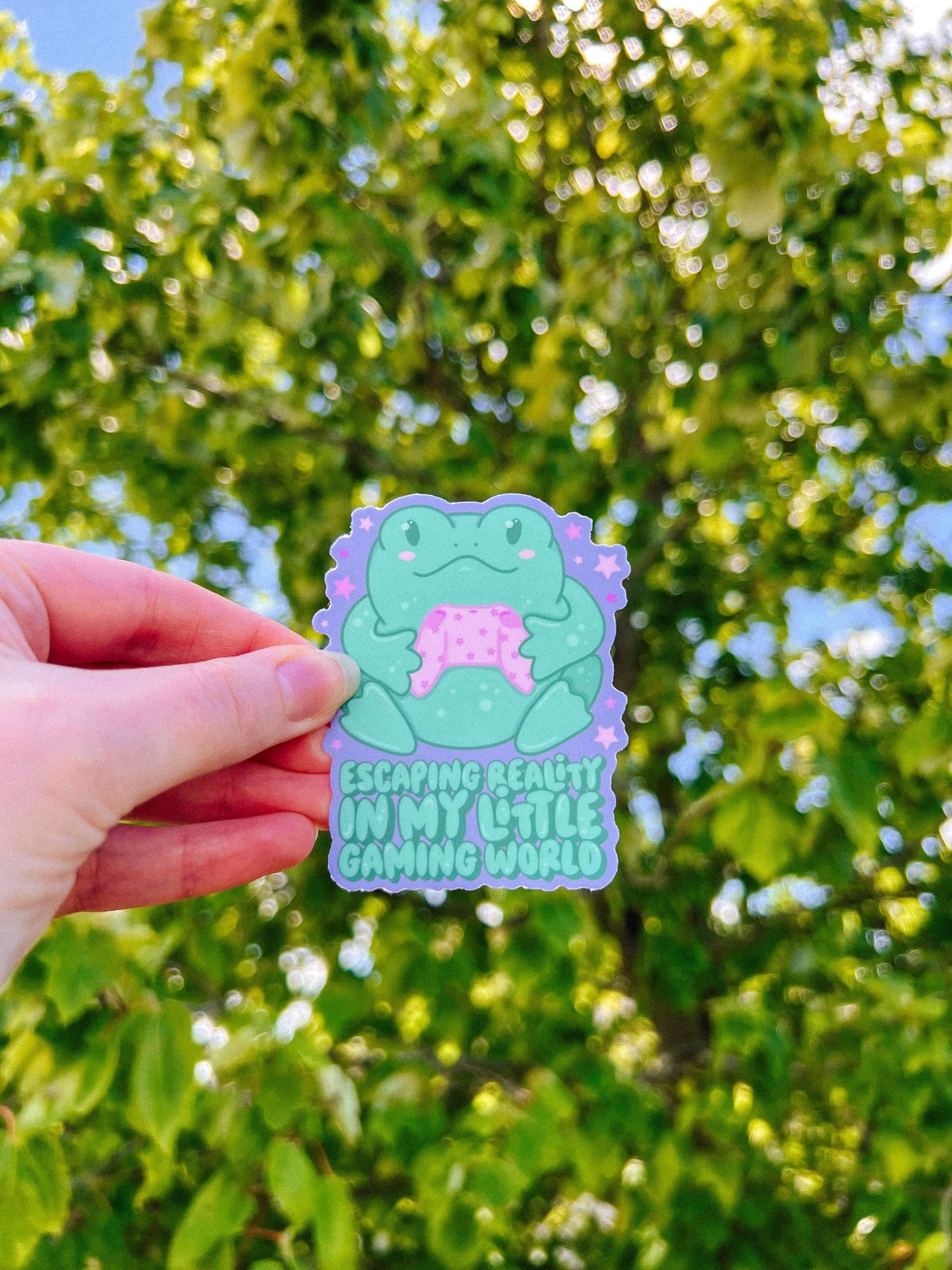 Escaping Reality in my Little Gaming World Sticker