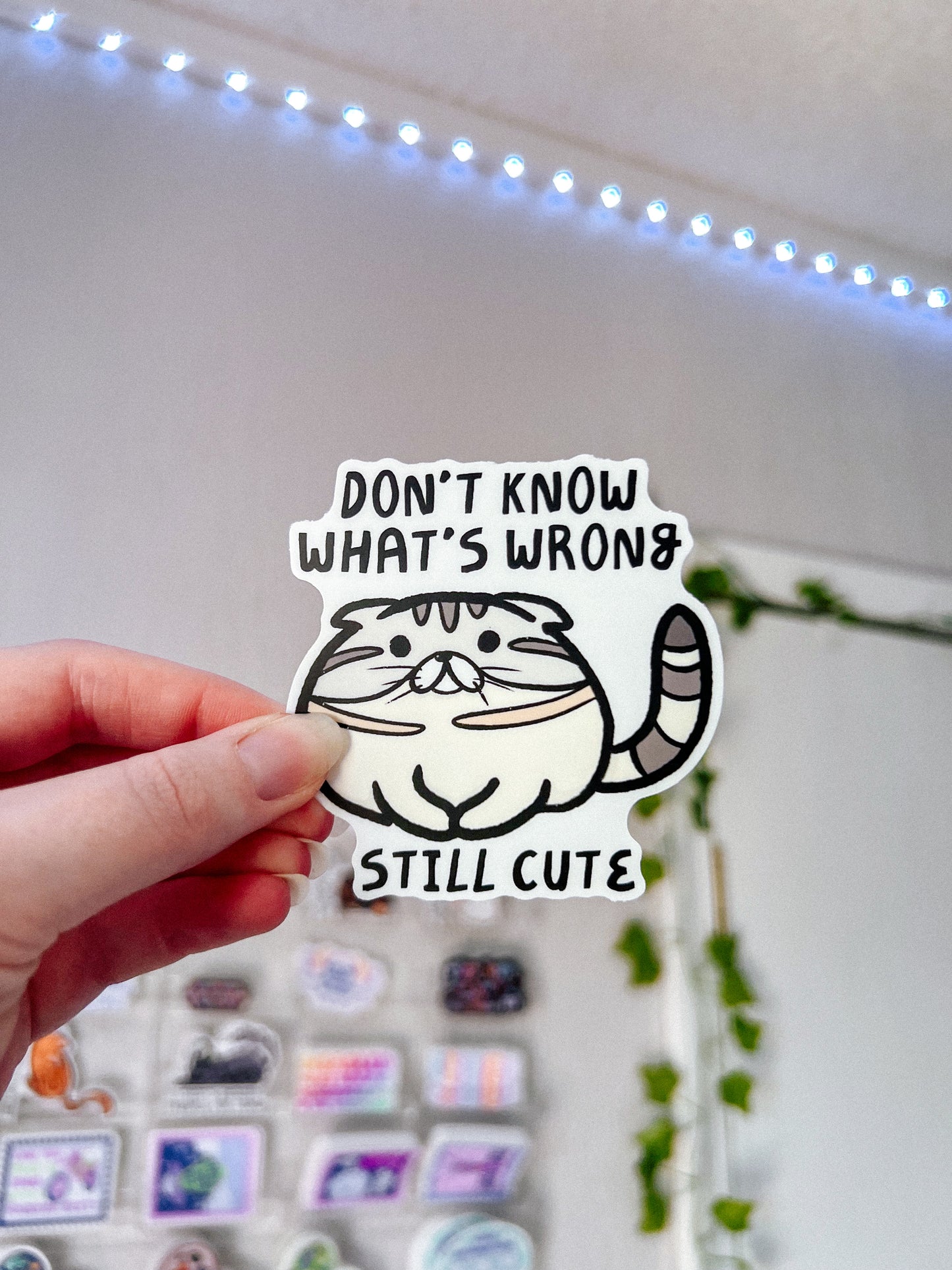 Unknown Disability Illness Cat Sticker