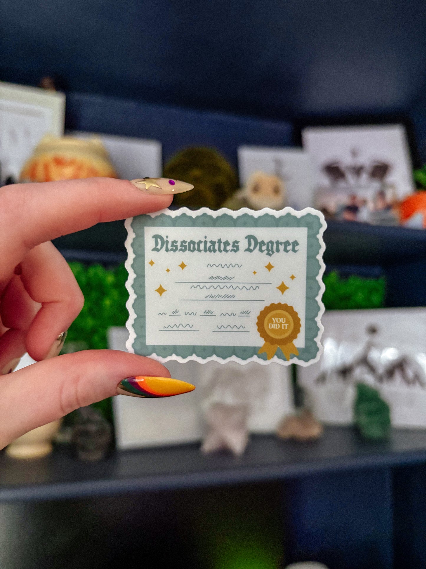 Dissociates Degree Sticker