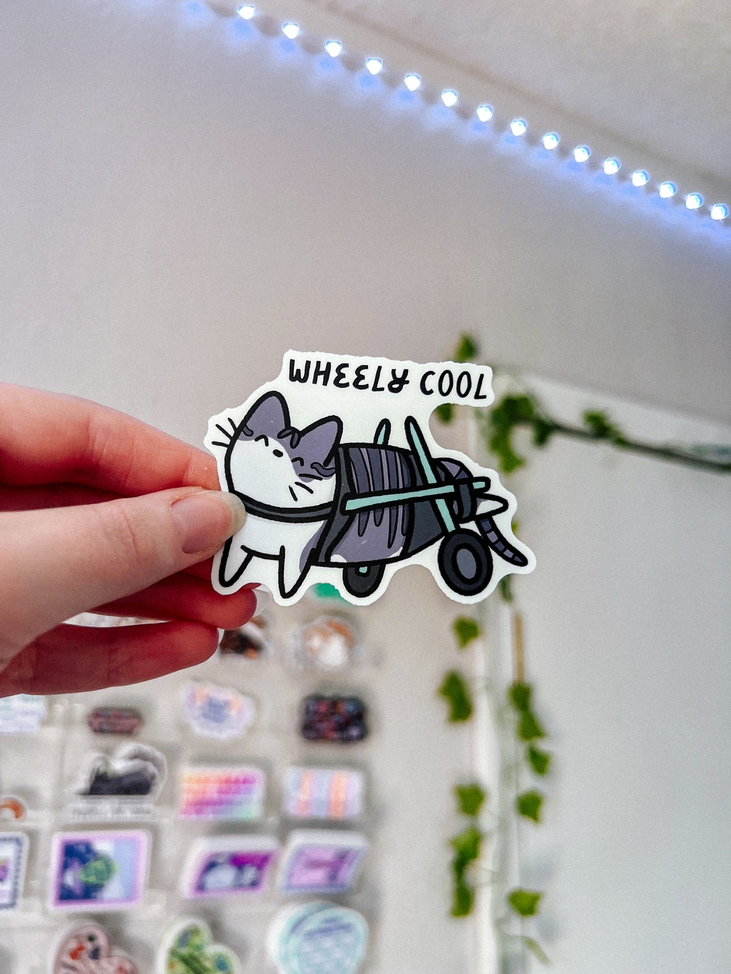 Wheelchair Cat Sticker