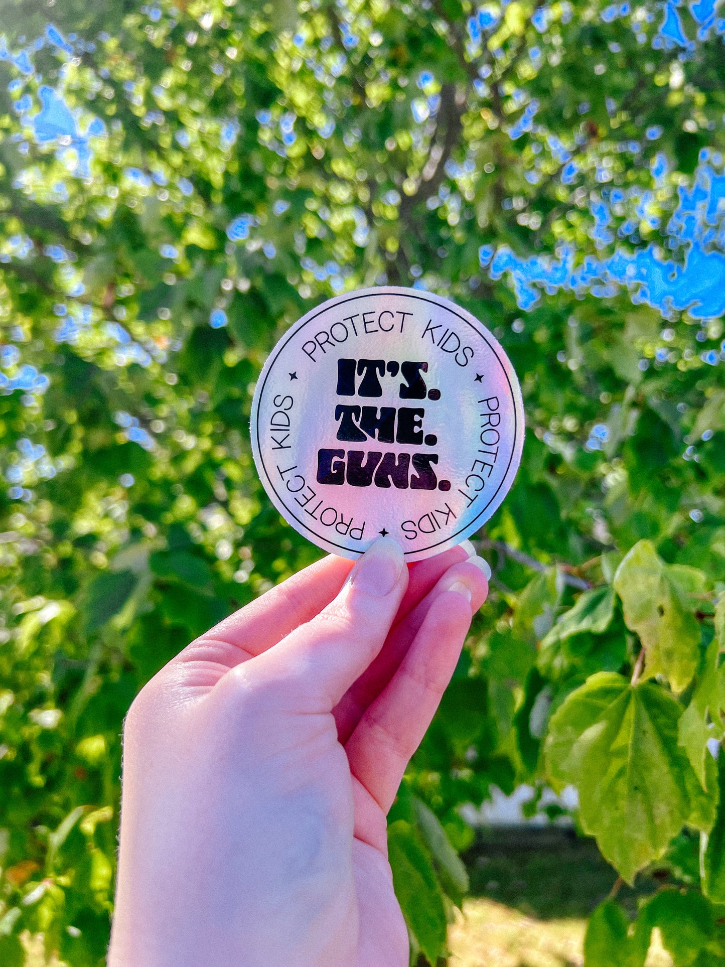 Protect Kids Holographic Sticker