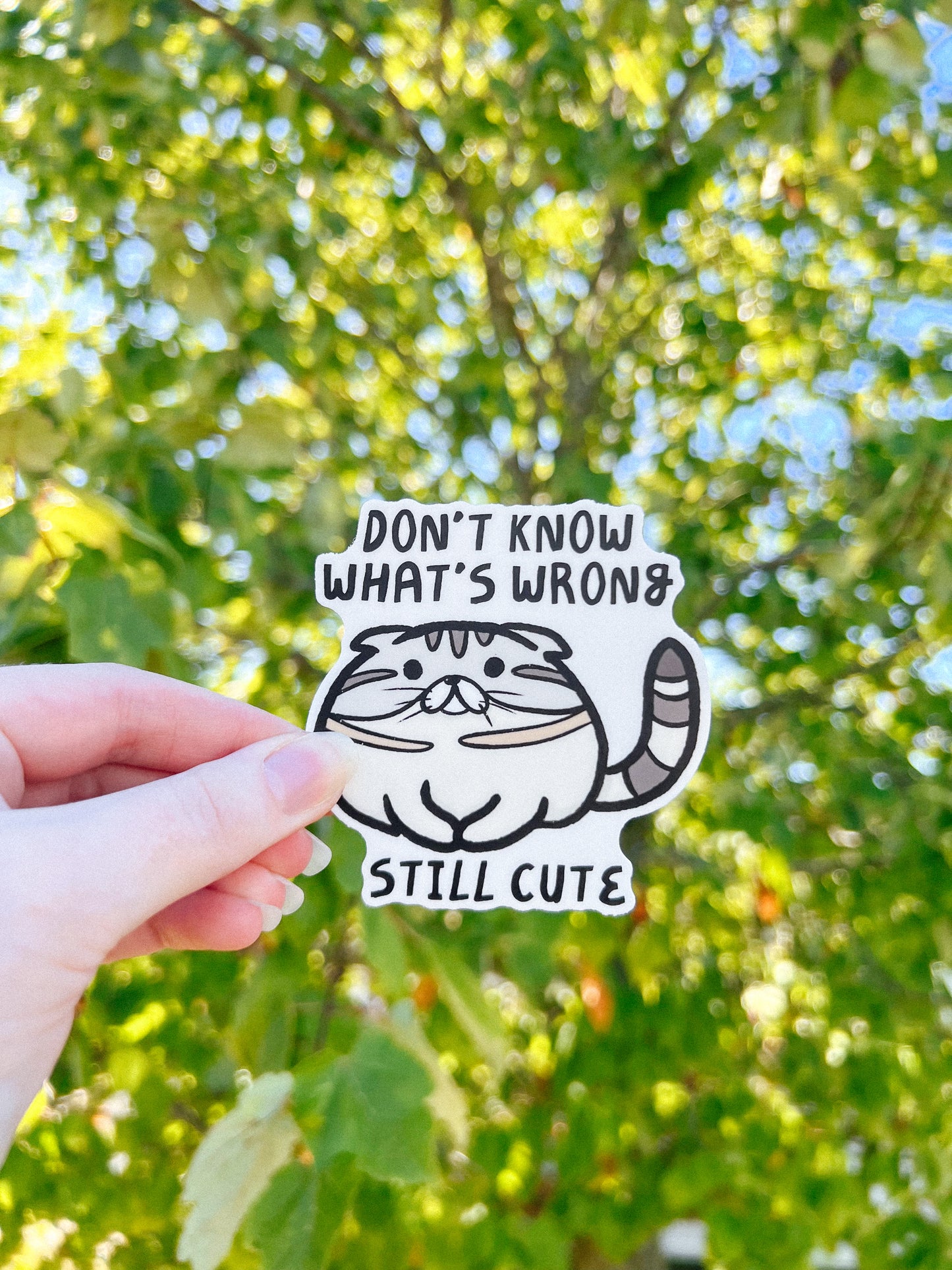 Unknown Disability Illness Cat Sticker