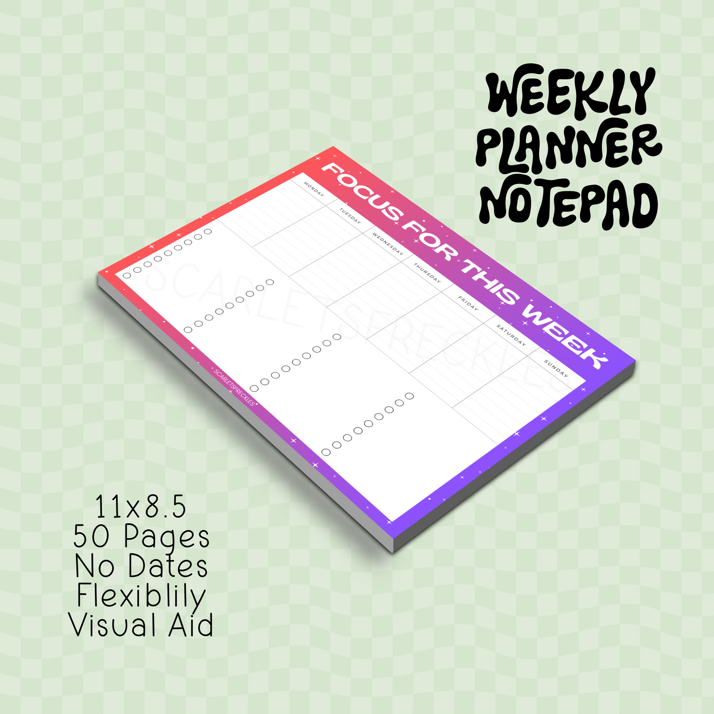Weekly Note Pad