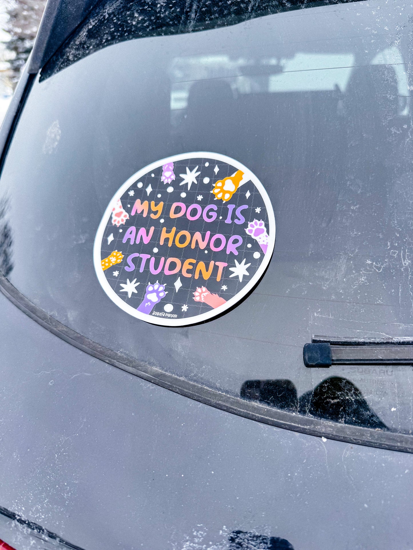 Honor Student Dog Bumper Sticker/Magnet