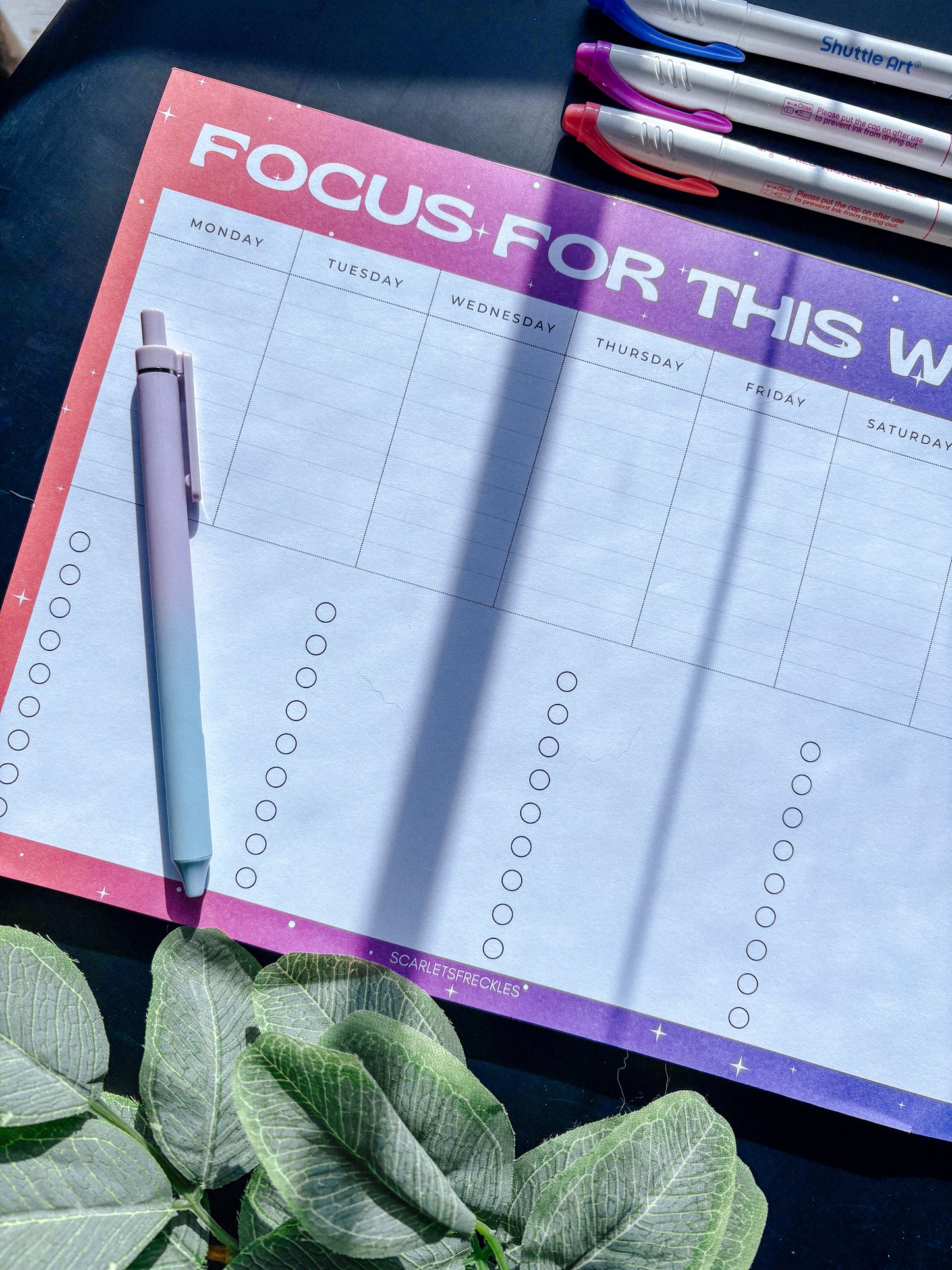 Weekly Note Pad