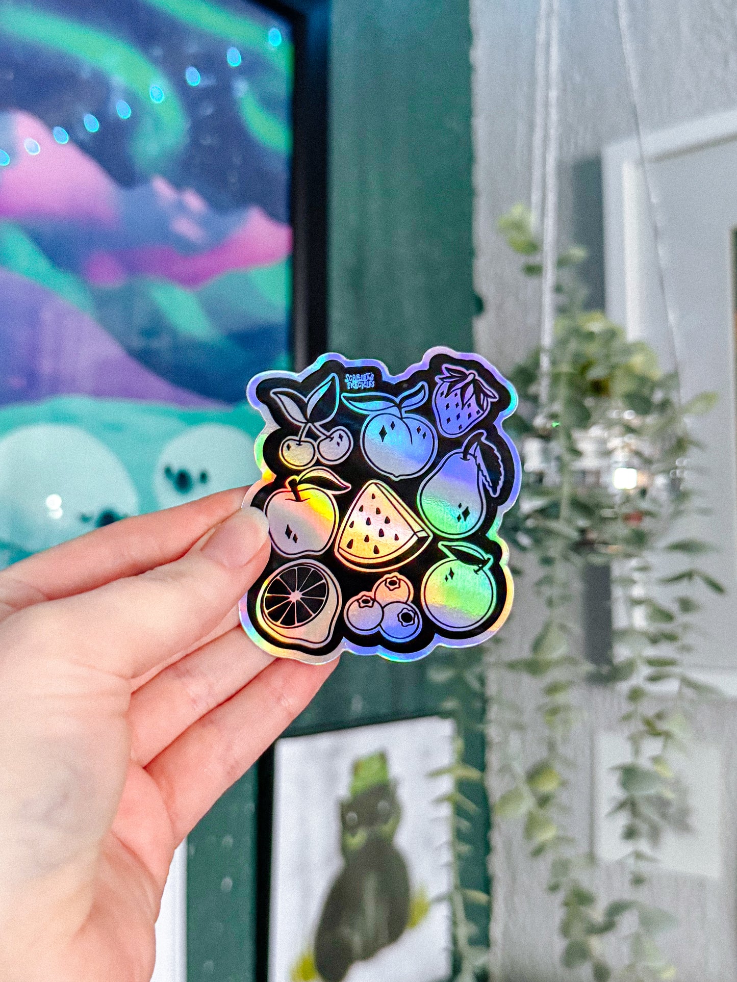 Holographic Fruity Sticker