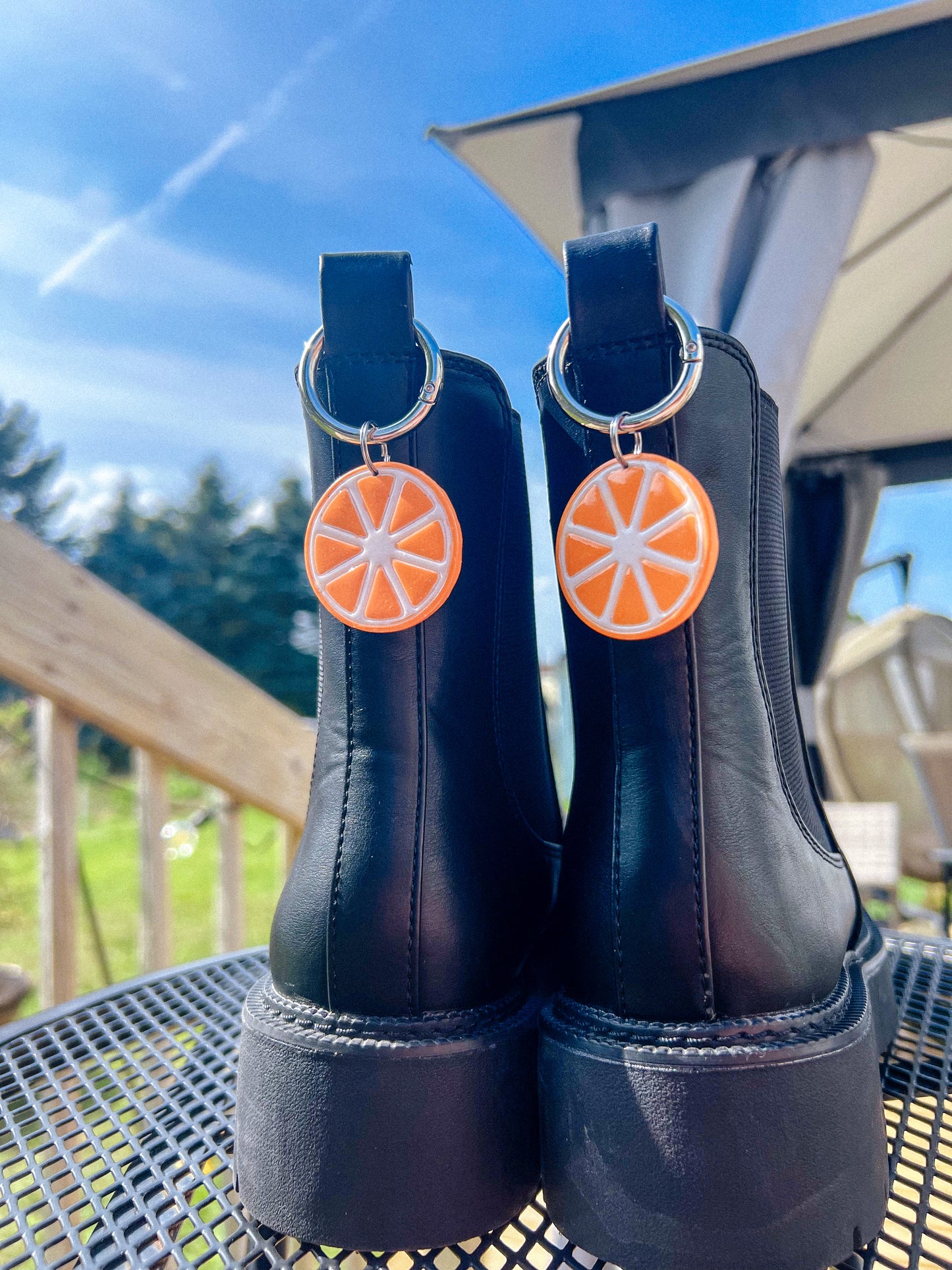 Orange Slices Glitter Boot Charms
