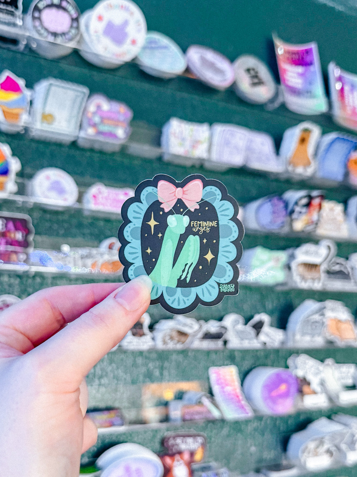 Feminine Urges Praying Mantis Sticker