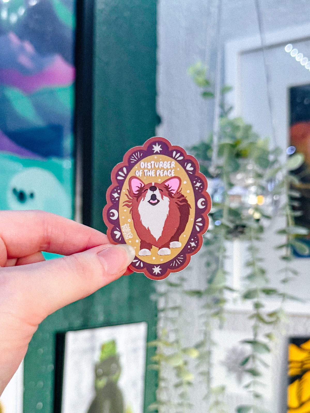 Disturber of the Peace Corgi Sticker