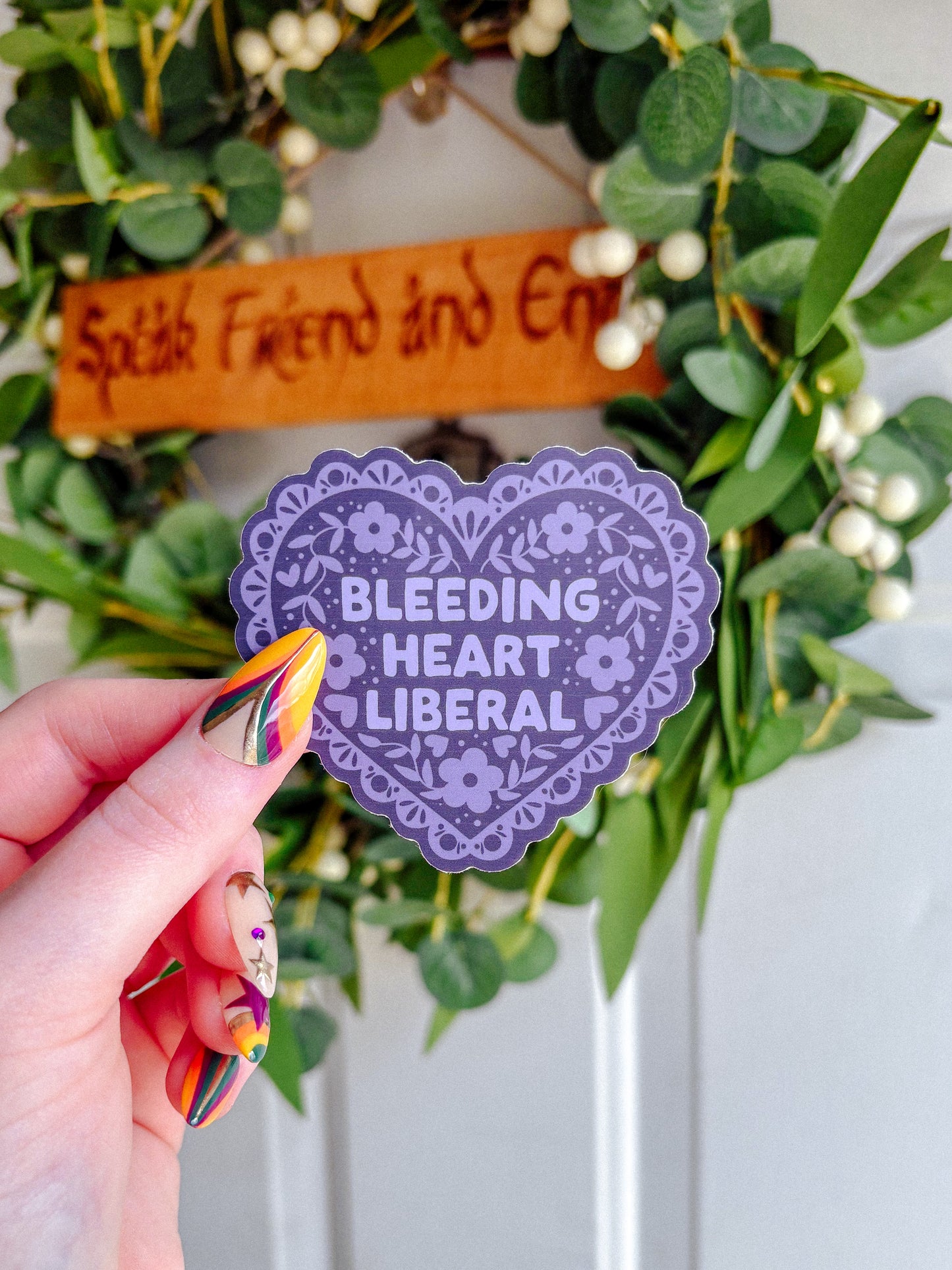 Bleeding Heart Liberal Sticker B Grade-LineStreaks