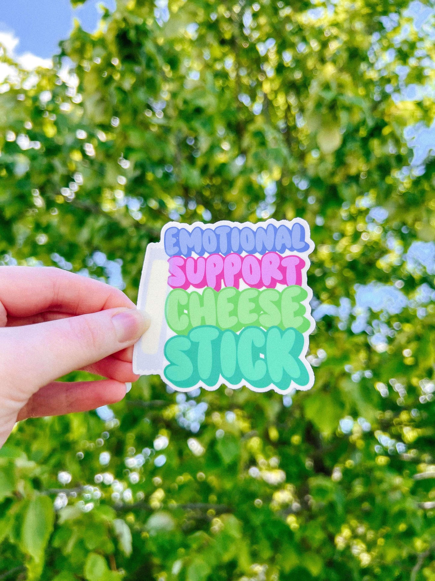 Emotional Support Cheese Stick Sticker