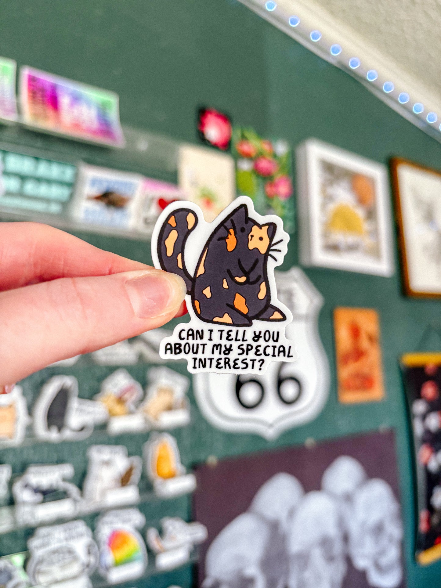 Can I tell you about my special interest Cat Sticker