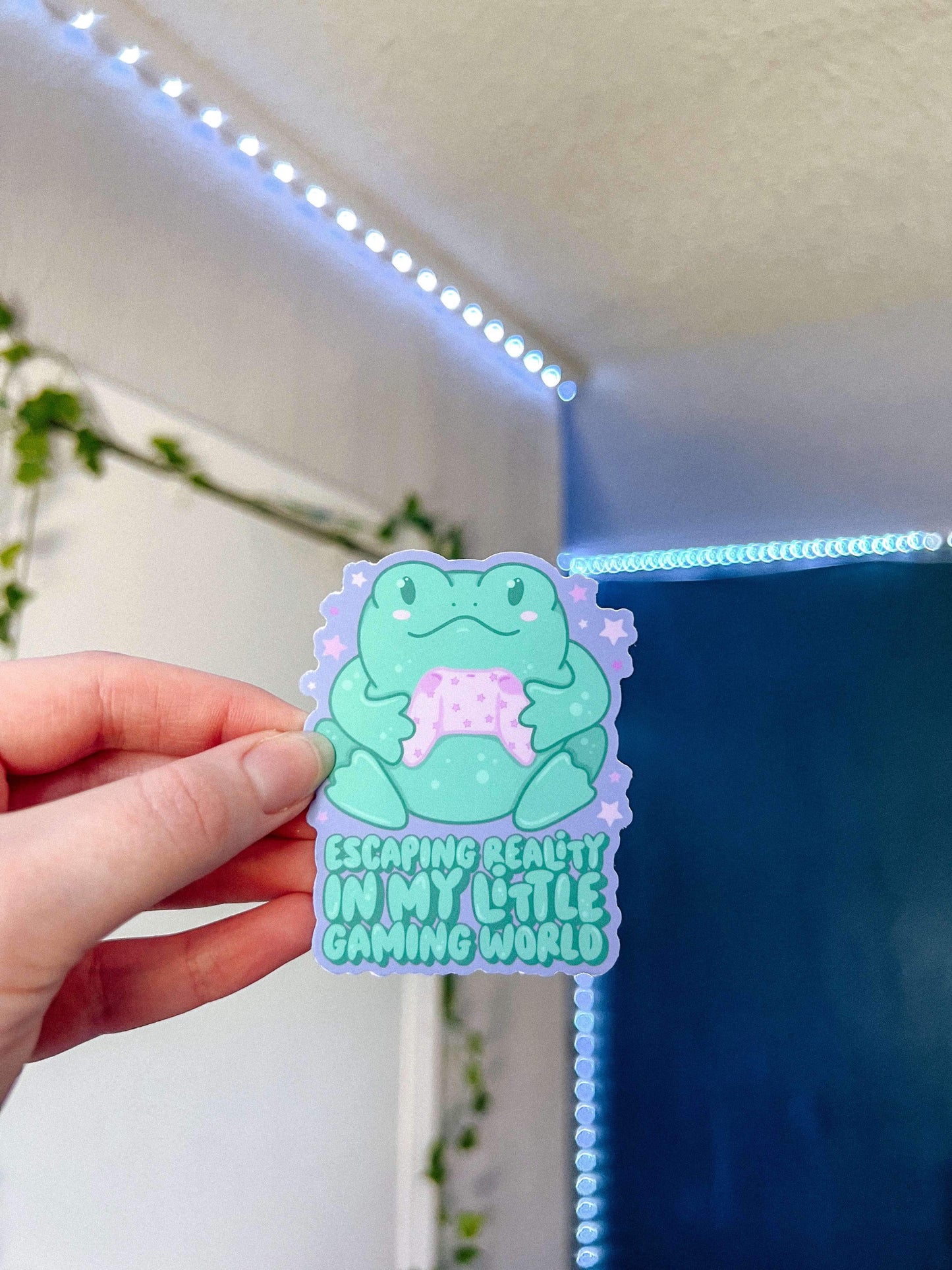 Escaping Reality in my Little Gaming World Sticker