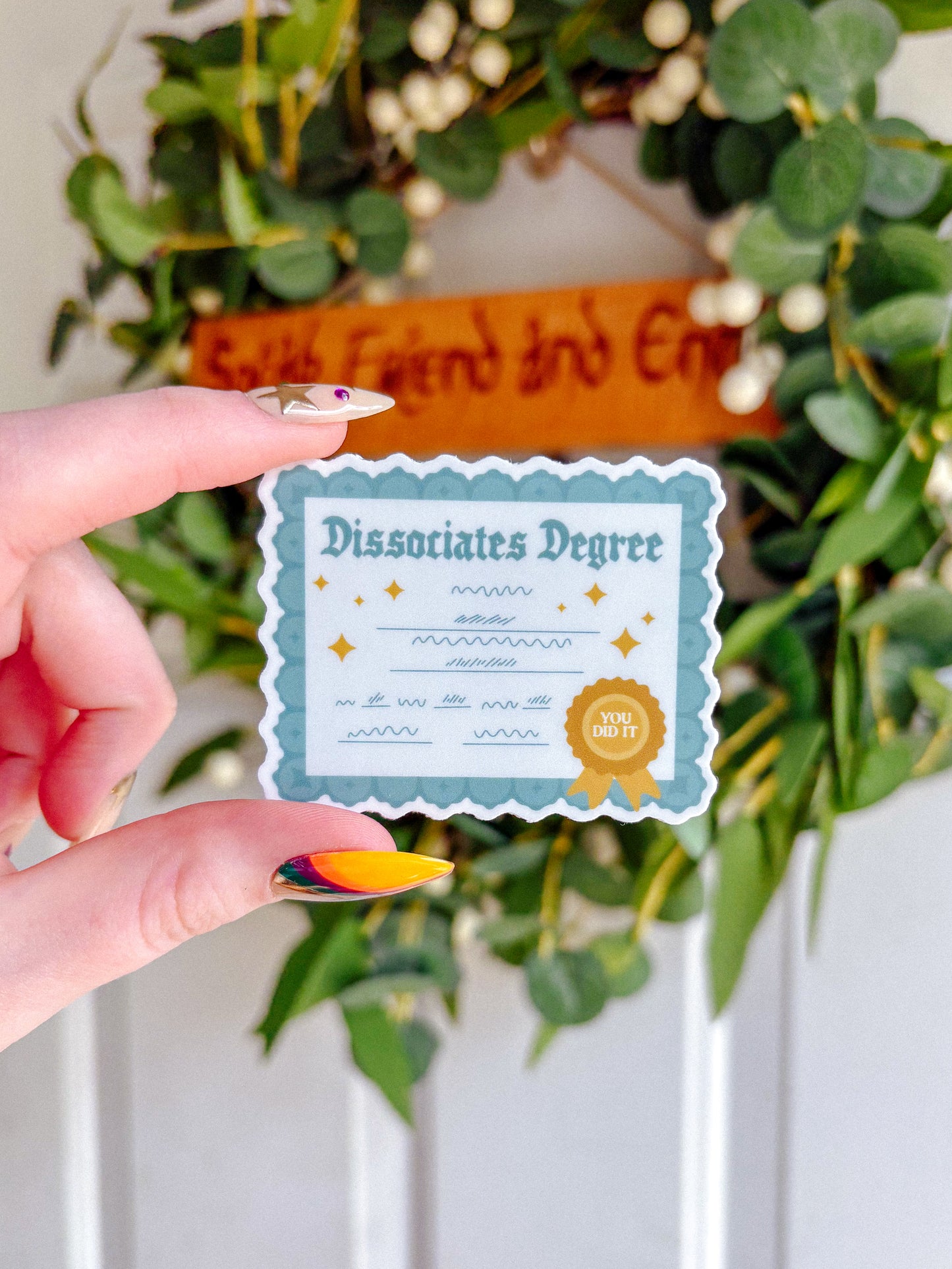 Dissociates Degree Sticker