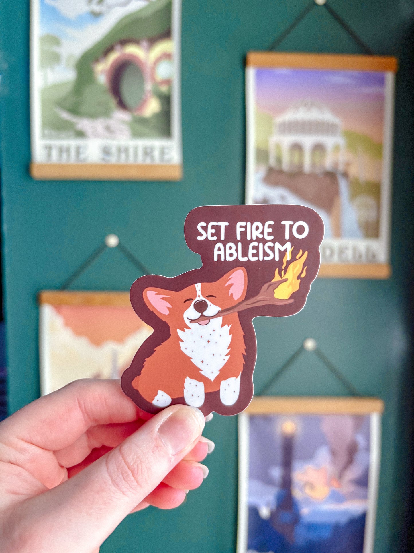 Set Fire to Ableism Sticker