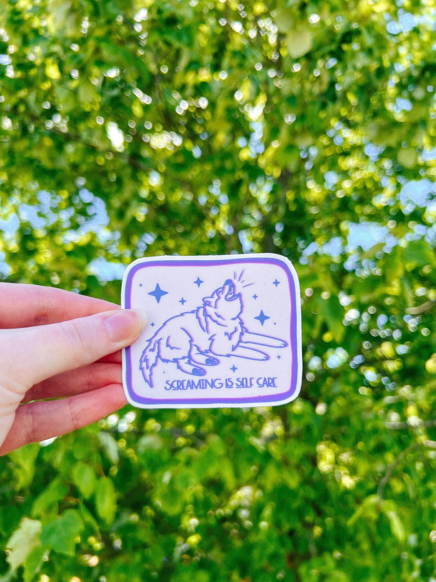 Screaming is Self Care Sticker