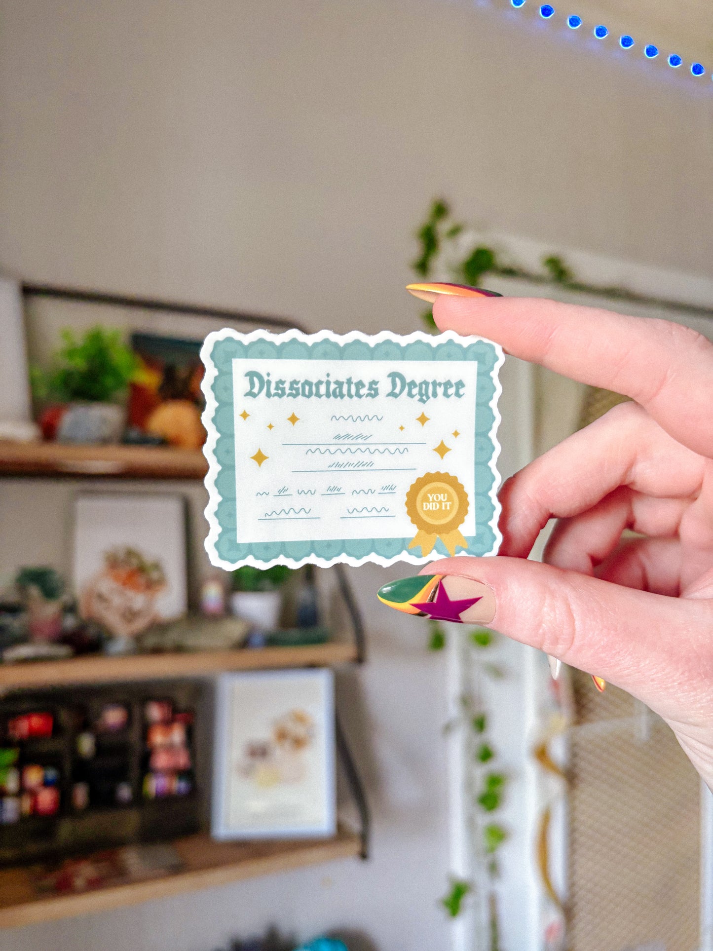 Dissociates Degree Sticker