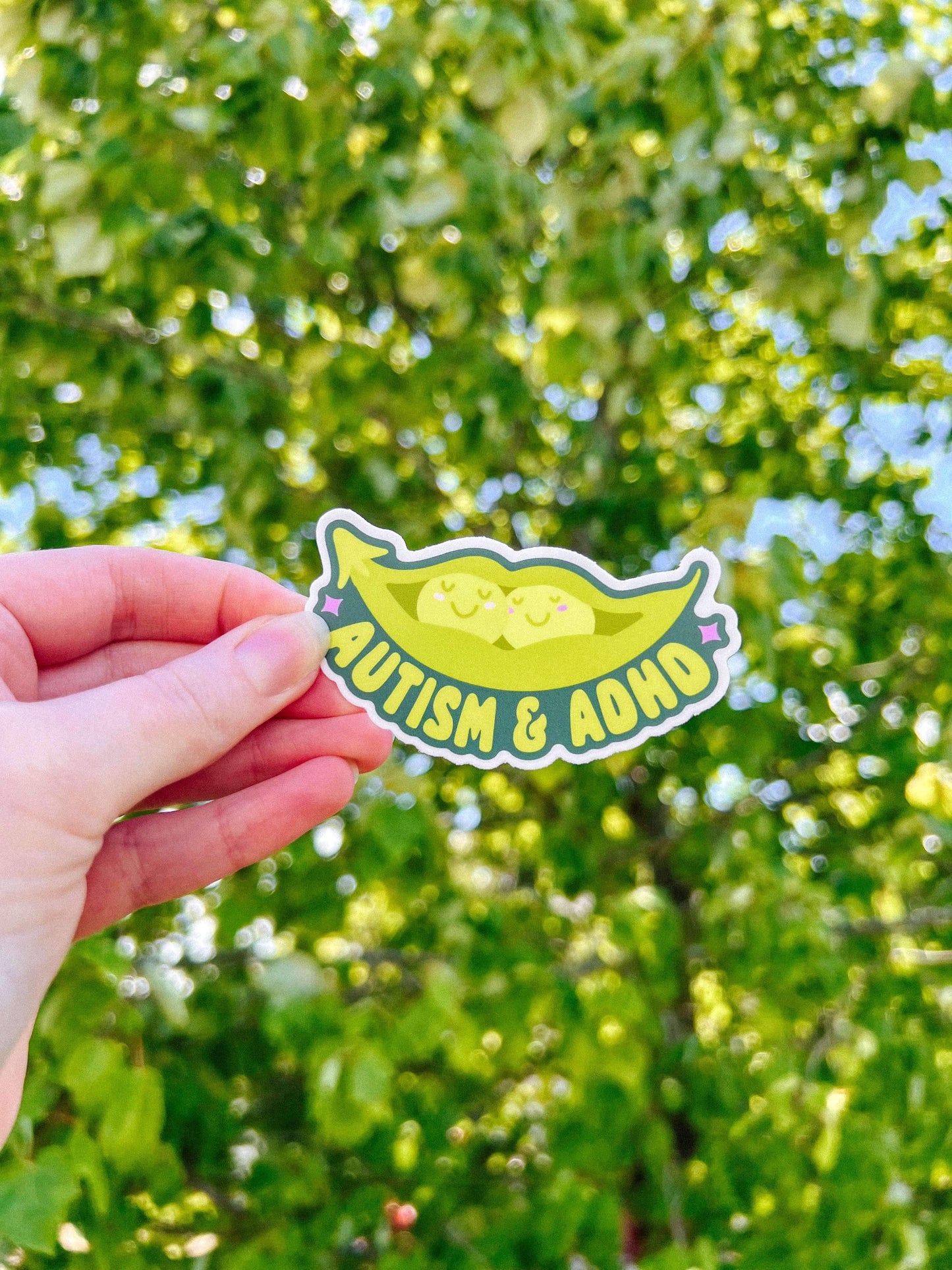 Autism ADHD Two Peas in a Pod Sticker