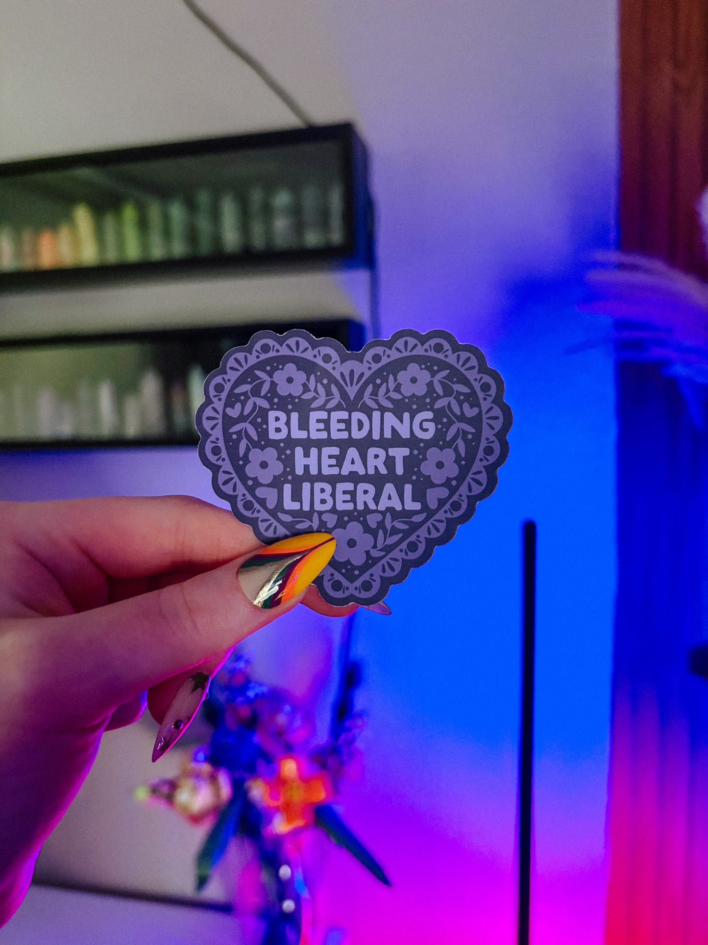 Bleeding Heart Liberal Sticker B Grade-LineStreaks