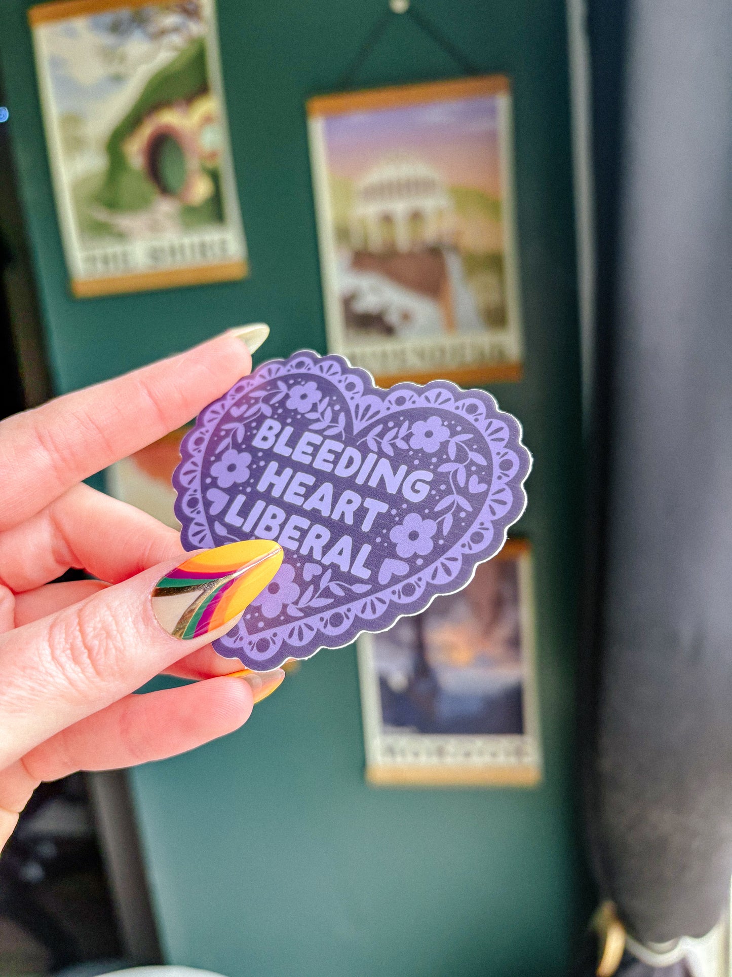 Bleeding Heart Liberal Sticker B Grade-LineStreaks