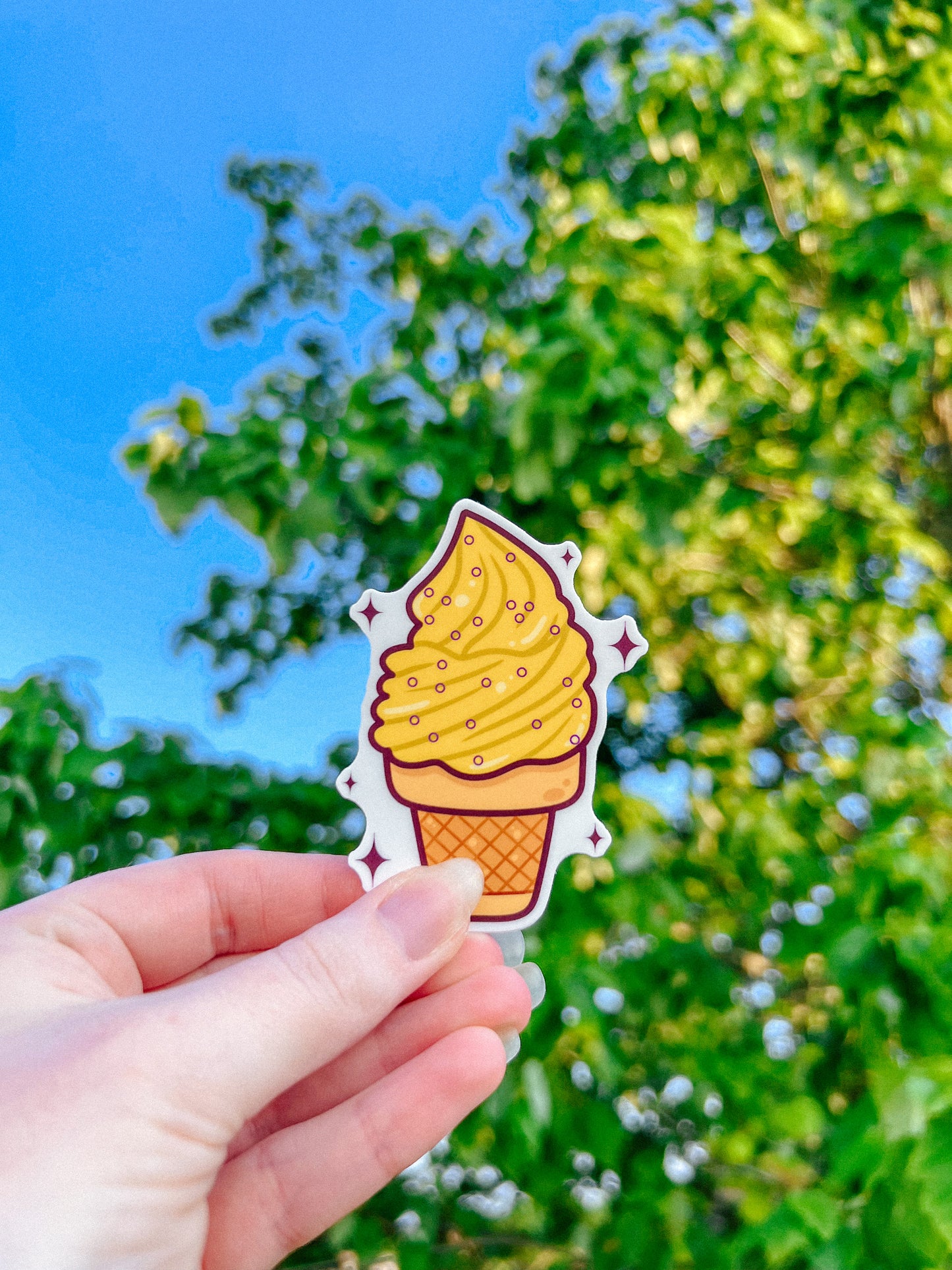 Intersex Flag Ice Cream Cone Sticker