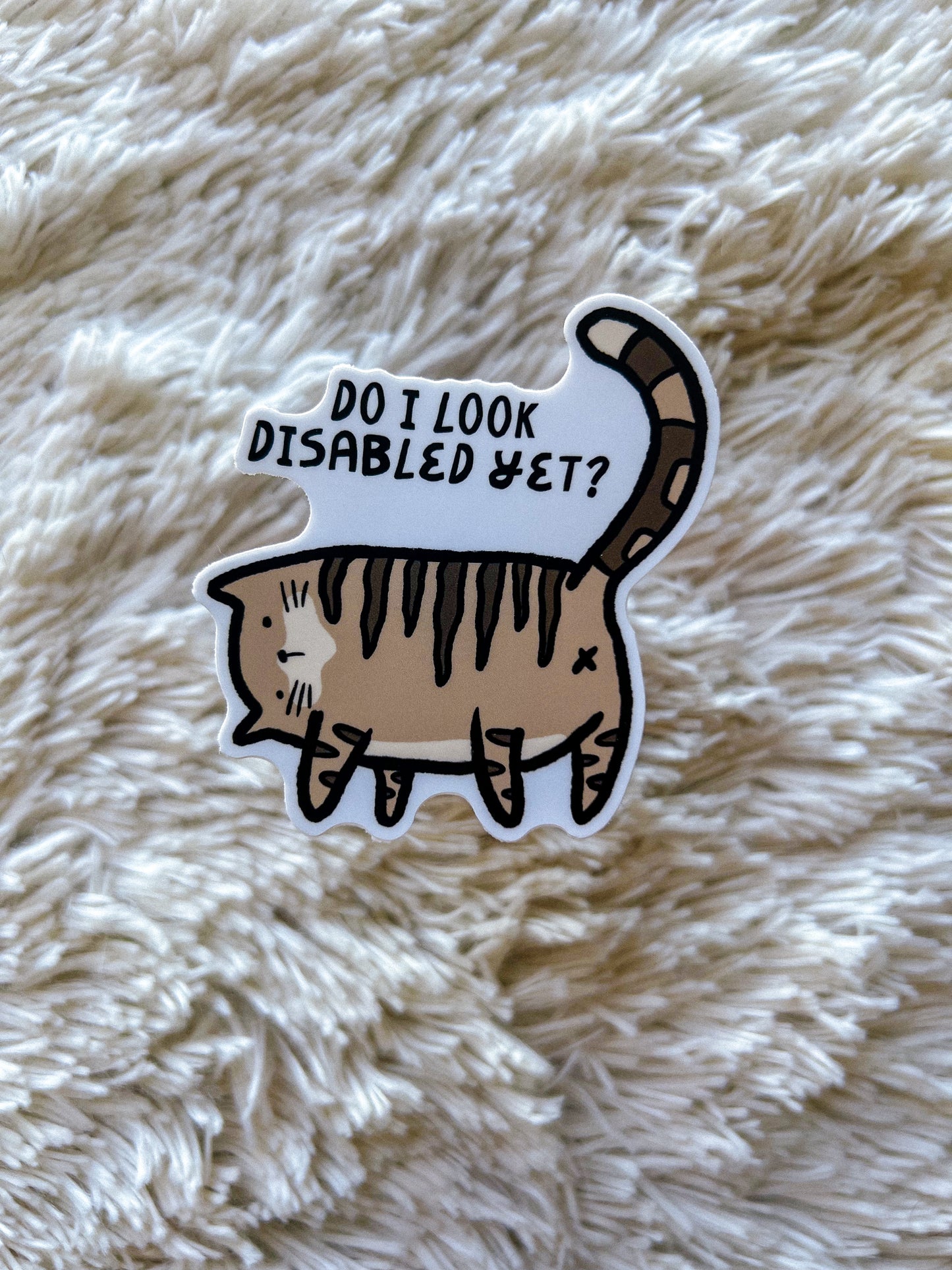 Do I Look Disabled Yet Cat Sticker