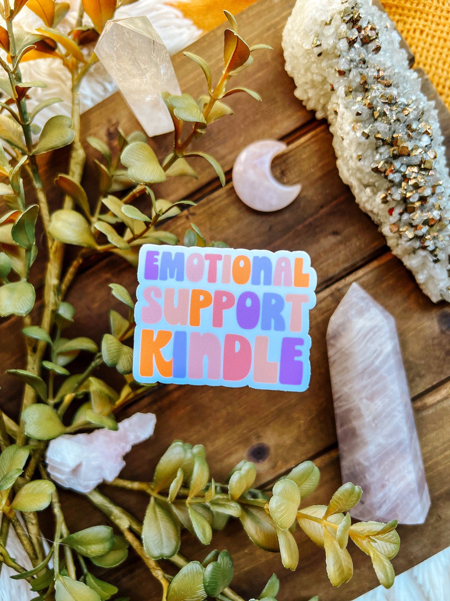 Emotional Support Kindle Sticker
