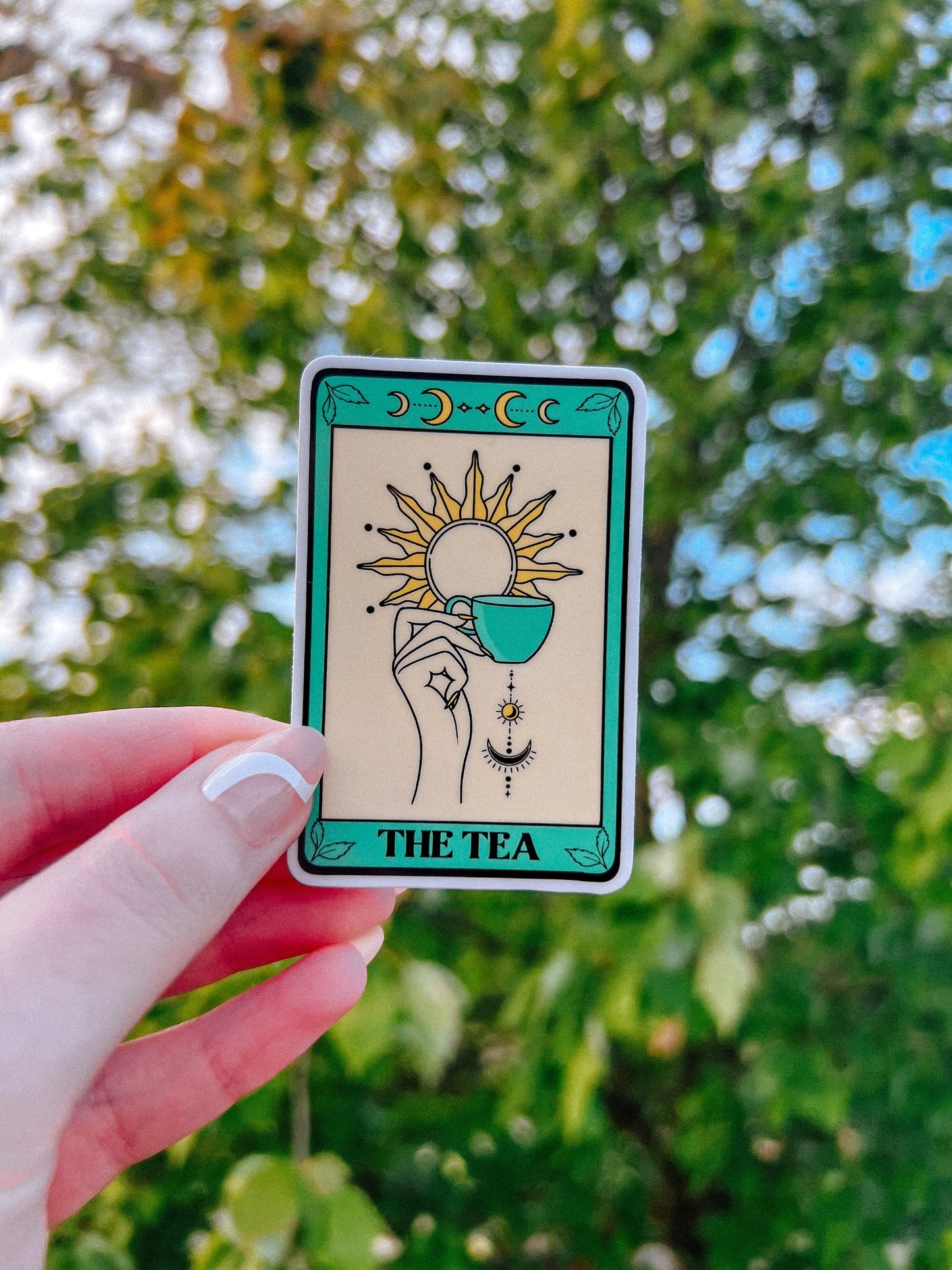 The Tea Tarot Card Sticker
