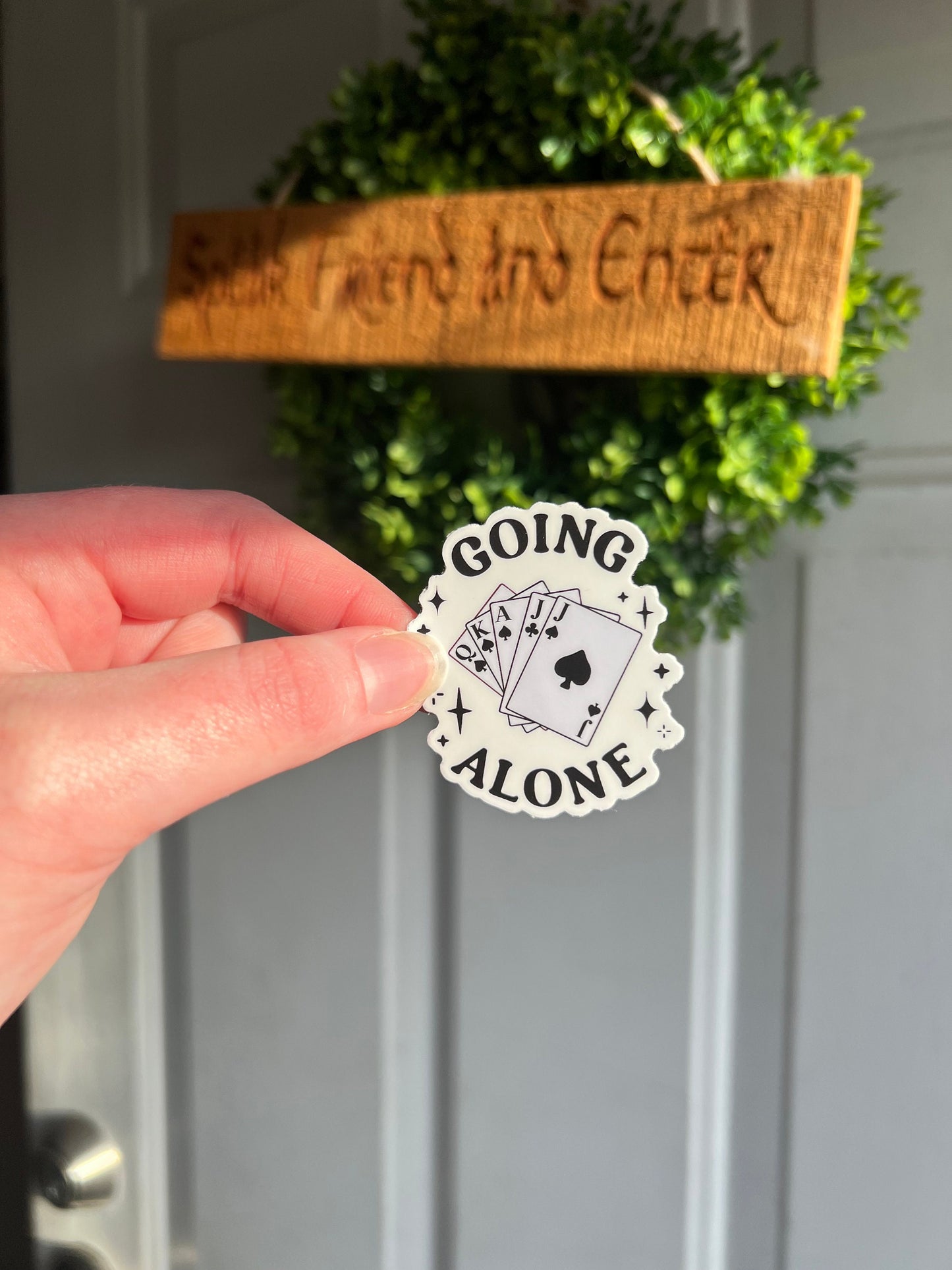 Going Alone Euchre Sticker