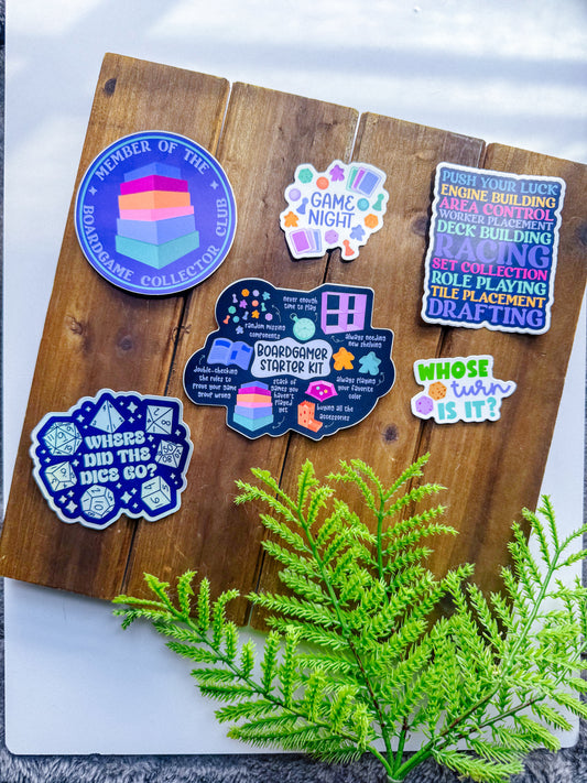 Board Game Sticker Pack of  6