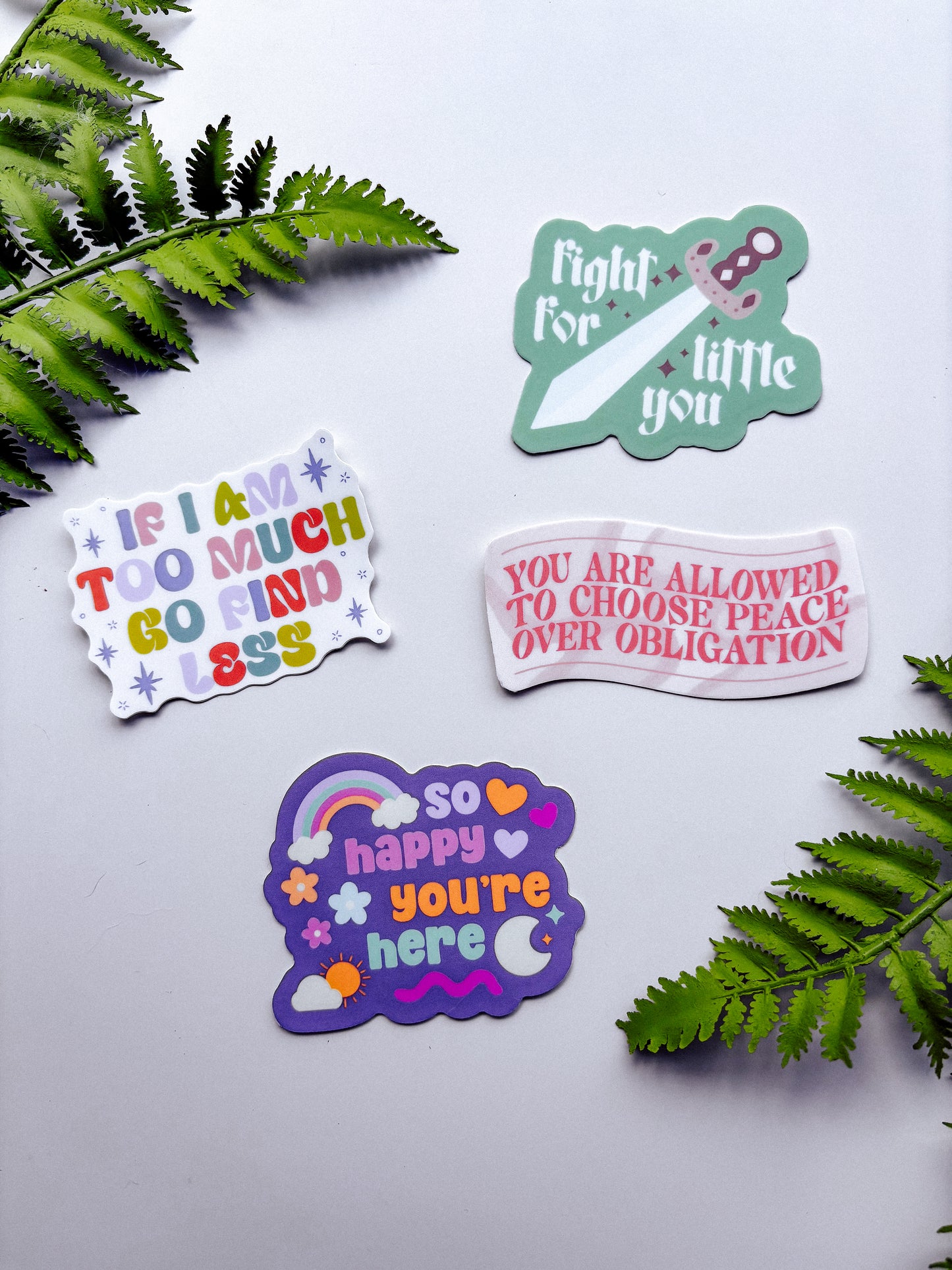 Affirmations & Positivity Sticker Pack of 4