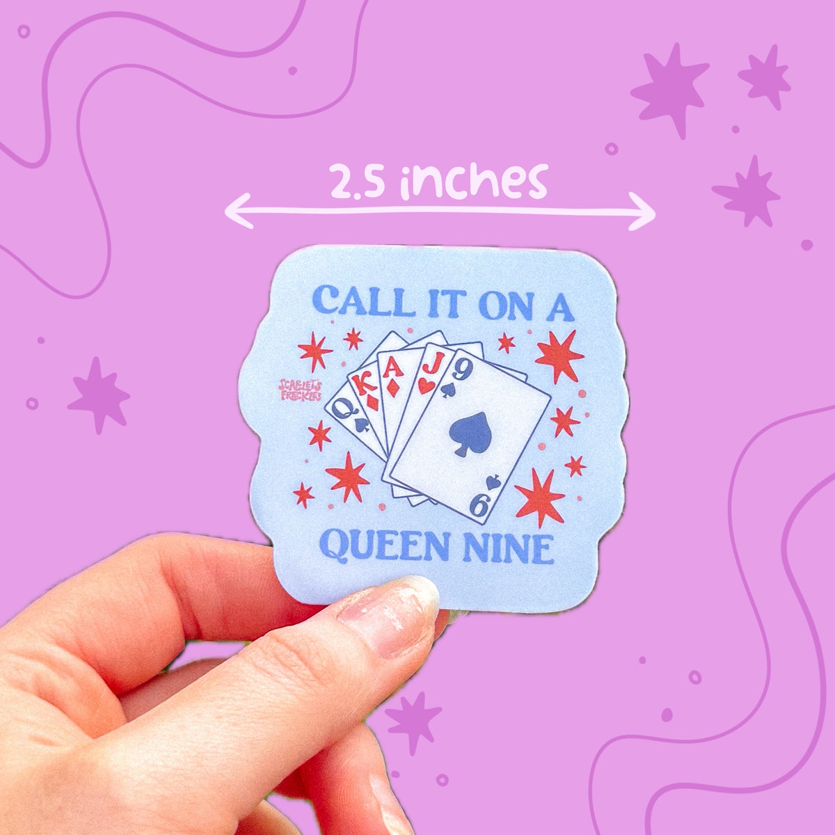 Call It On A Queen Nine Euchre Sticker