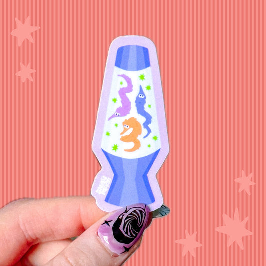 Worm on a String Lava Lamp Sticker