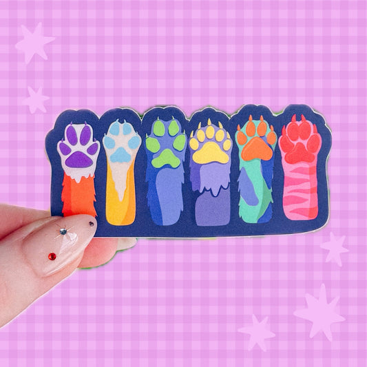 Furry Paws Pride Sticker