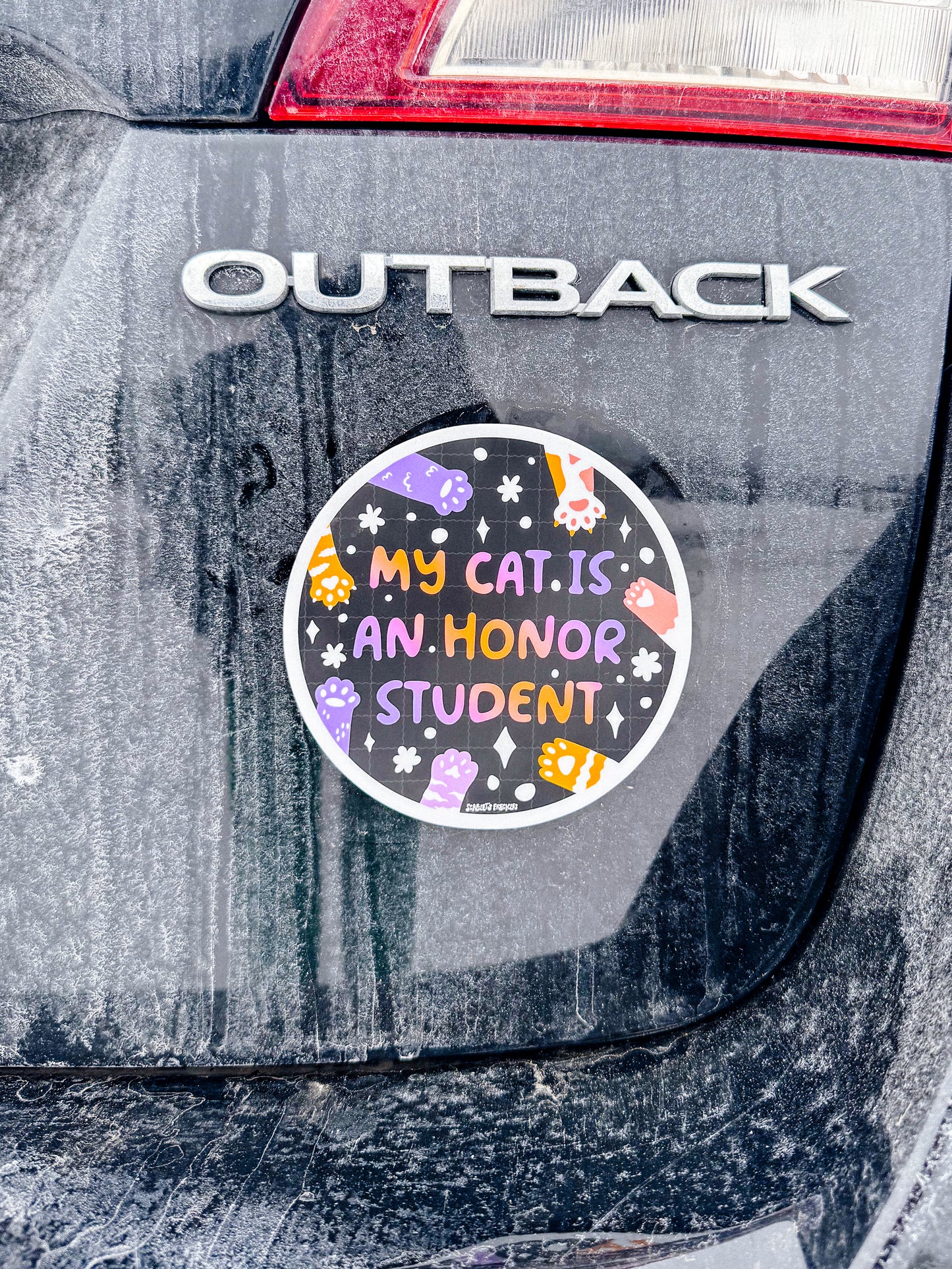 Honor Student Cat Bumper Sticker/Magnet