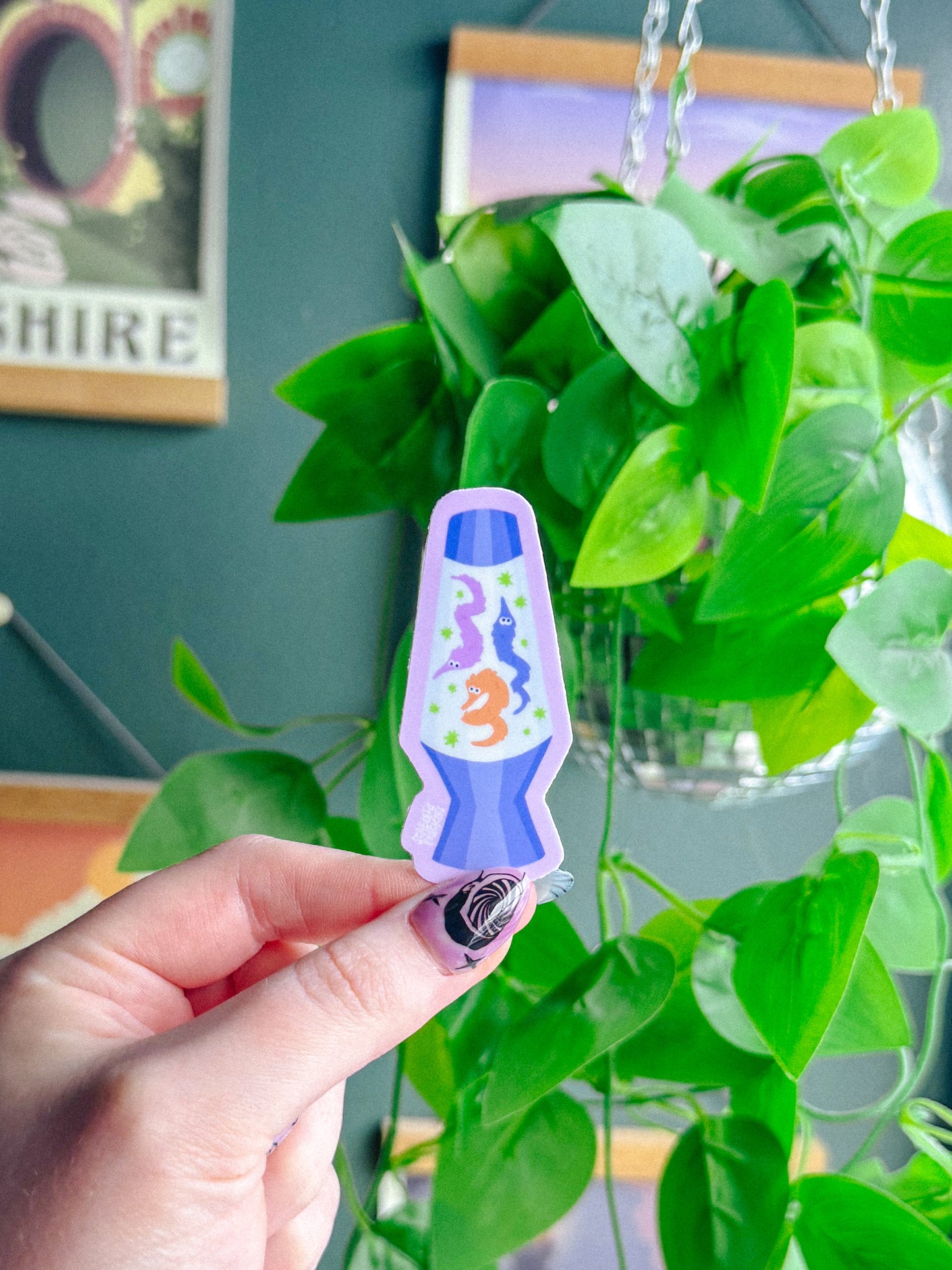 Worm on a String Lava Lamp Sticker