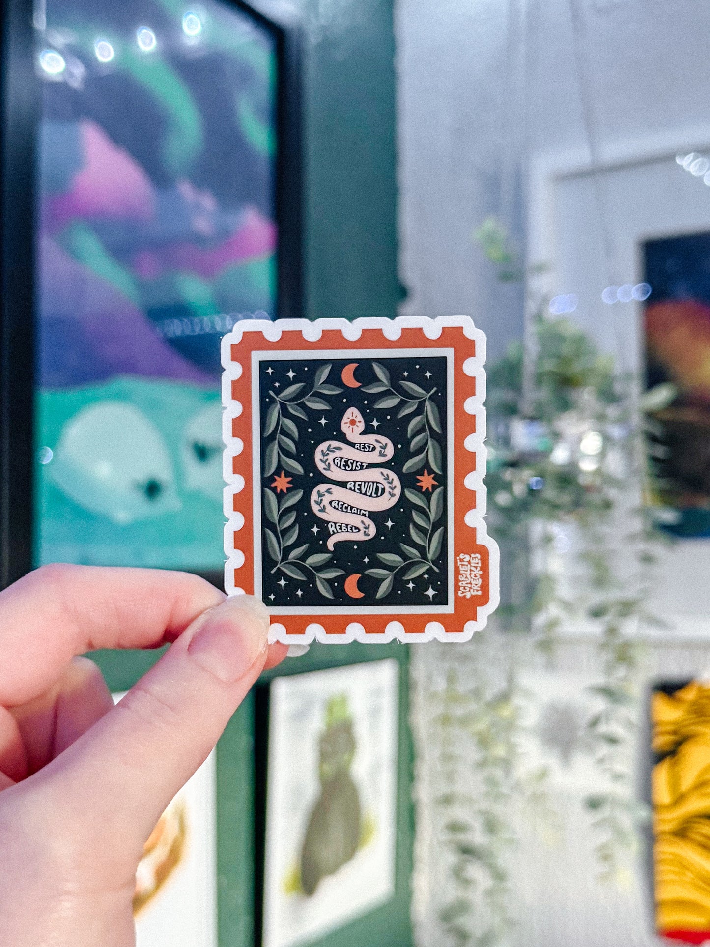 Rest Resist Revolt Reclaim Rebel Stamp