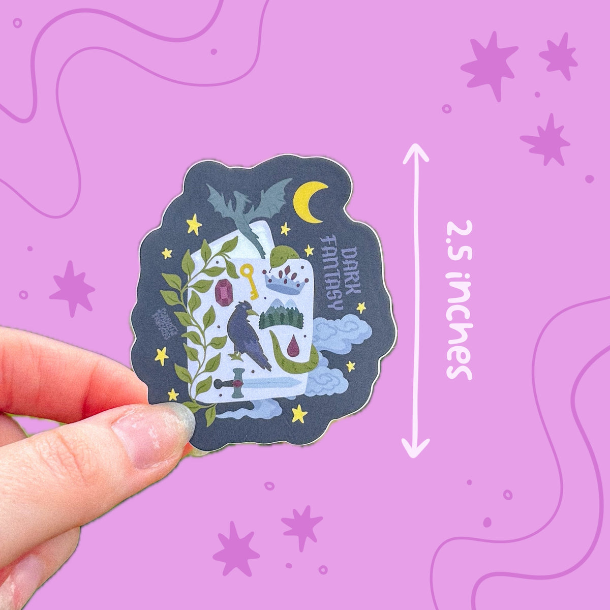 Dark Fantasy Book Sticker