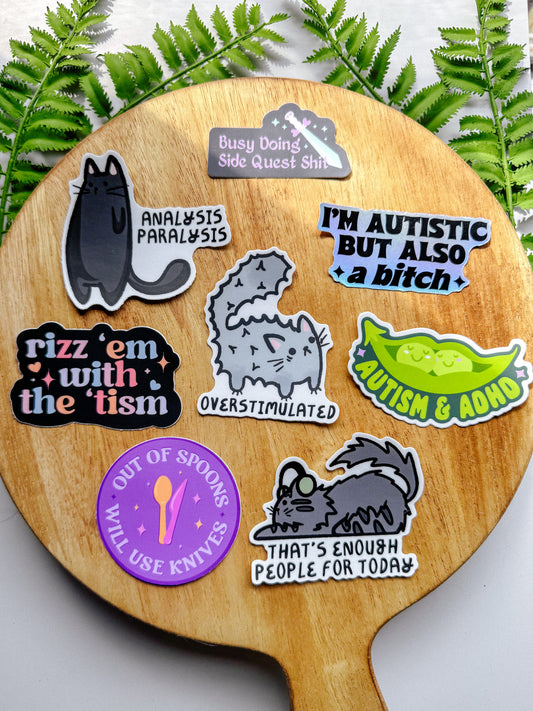 Autism and ADHD Sticker Pack of 8