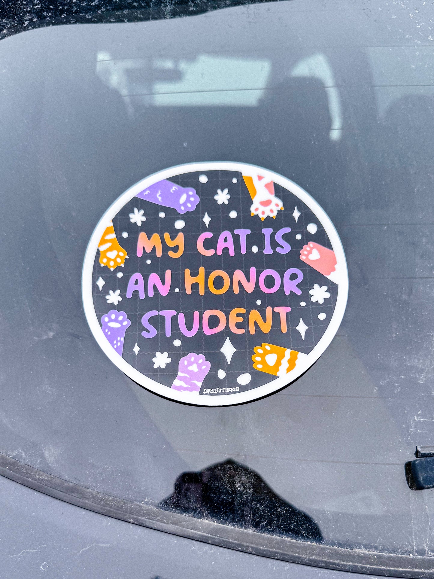 Honor Student Cat Bumper Sticker/Magnet