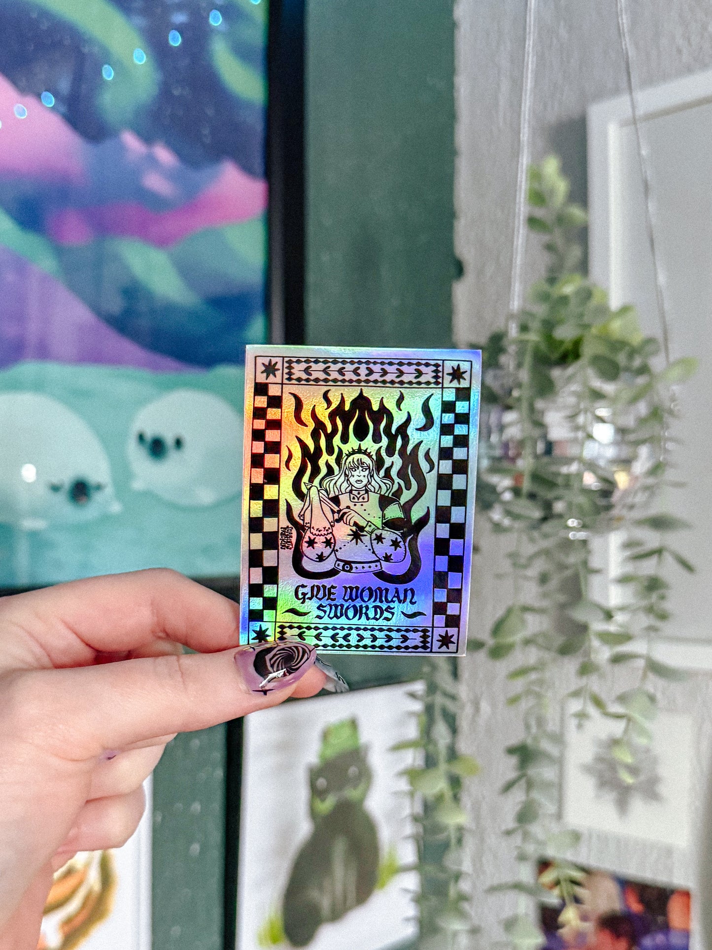 Give Woman Swords Sticker