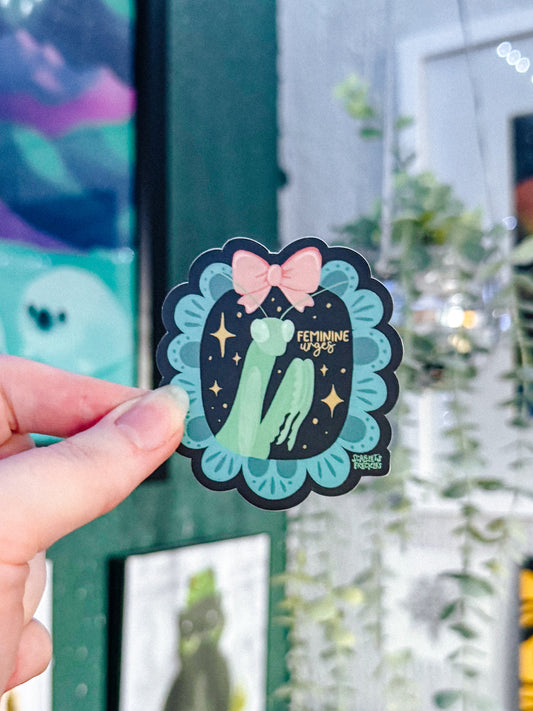 Feminine Urges Praying Mantis Sticker