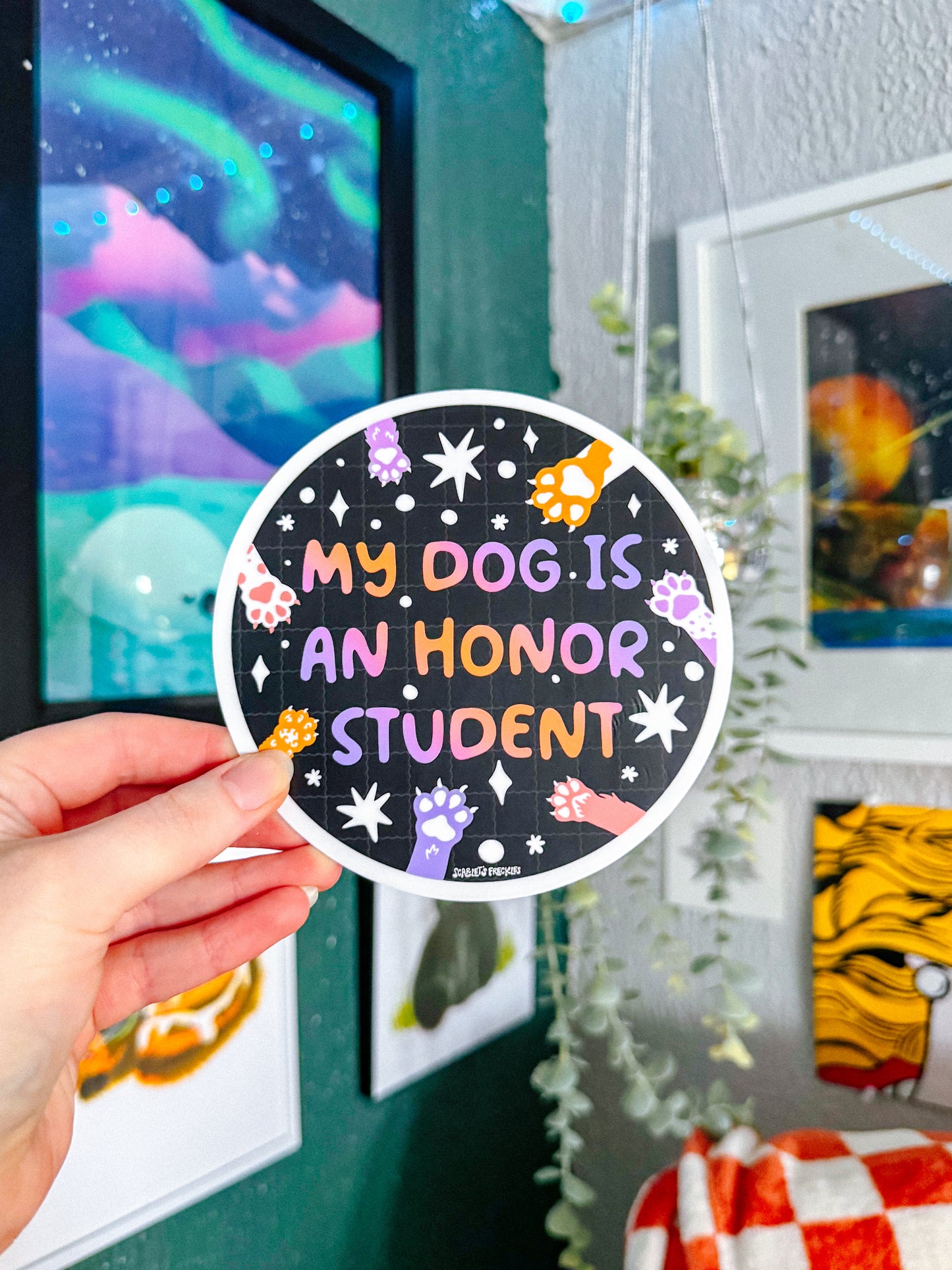 Honor Student Dog Bumper Sticker/Magnet