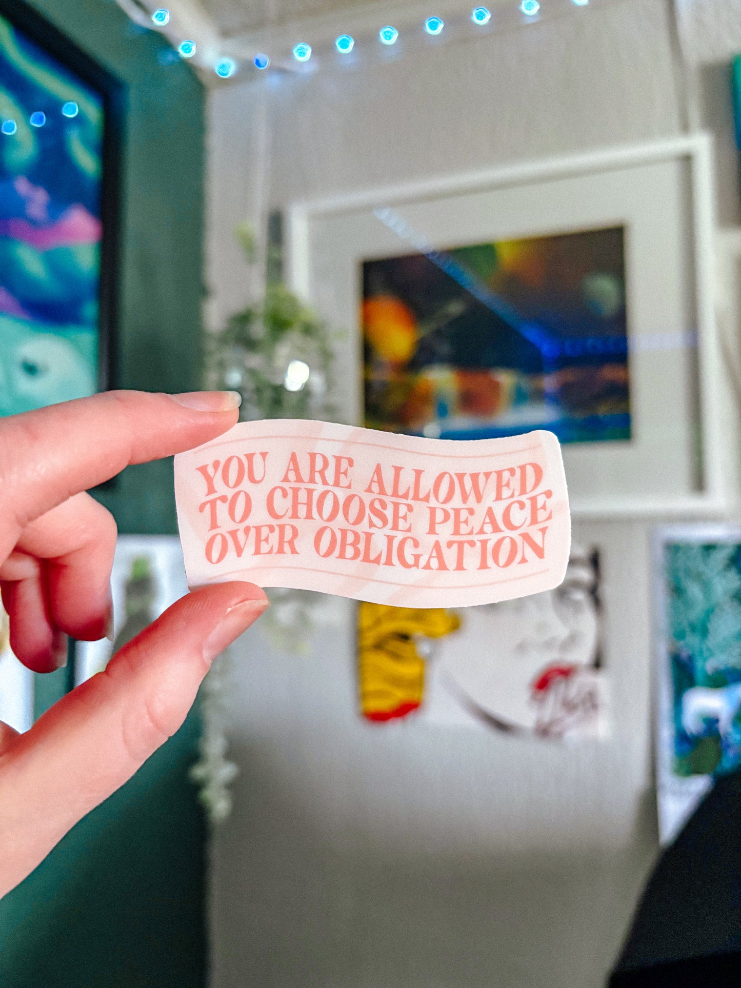 Peace Over Obligation Sticker