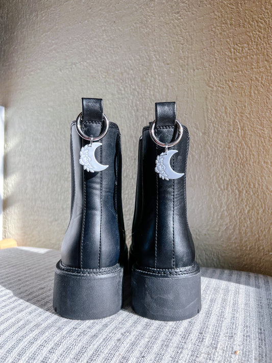 Floral Moon Boot Charms