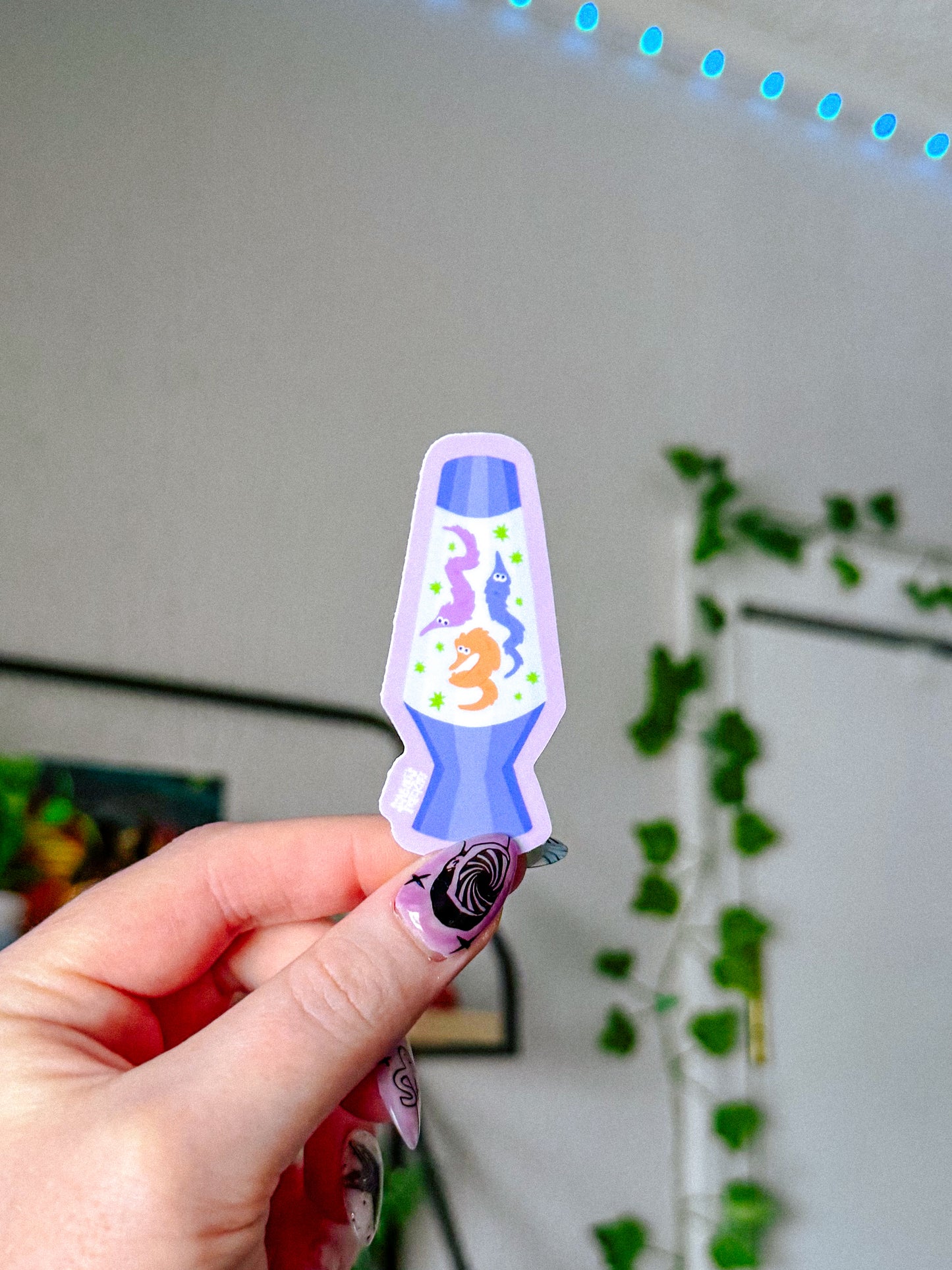 Worm on a String Lava Lamp Sticker