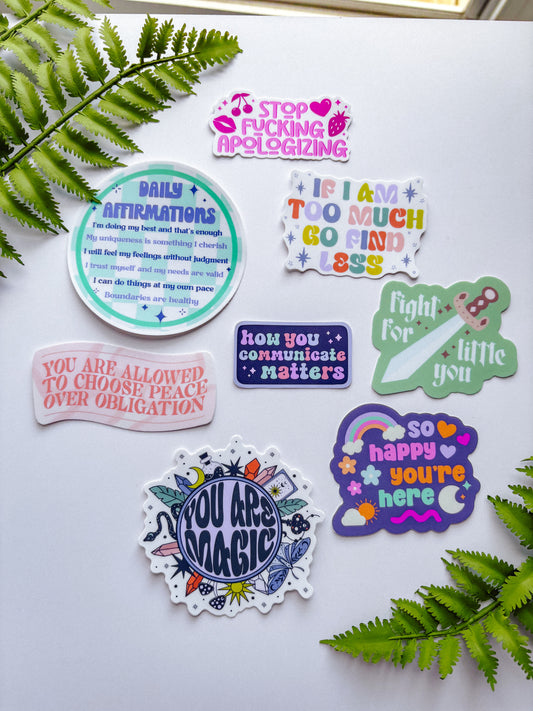 Affirmations & Reminders Sticker Pack of 8