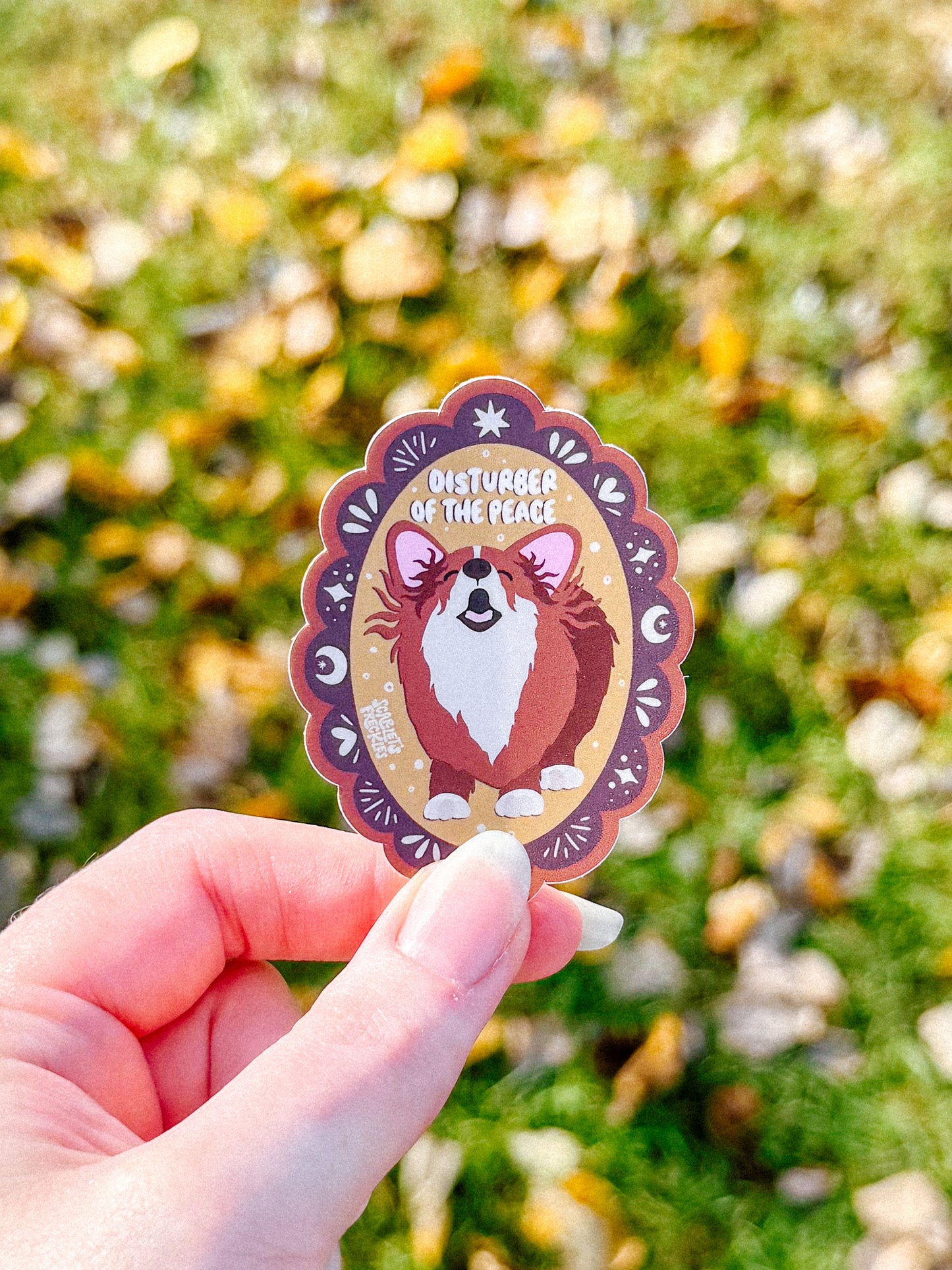 Disturber of the Peace Corgi Sticker