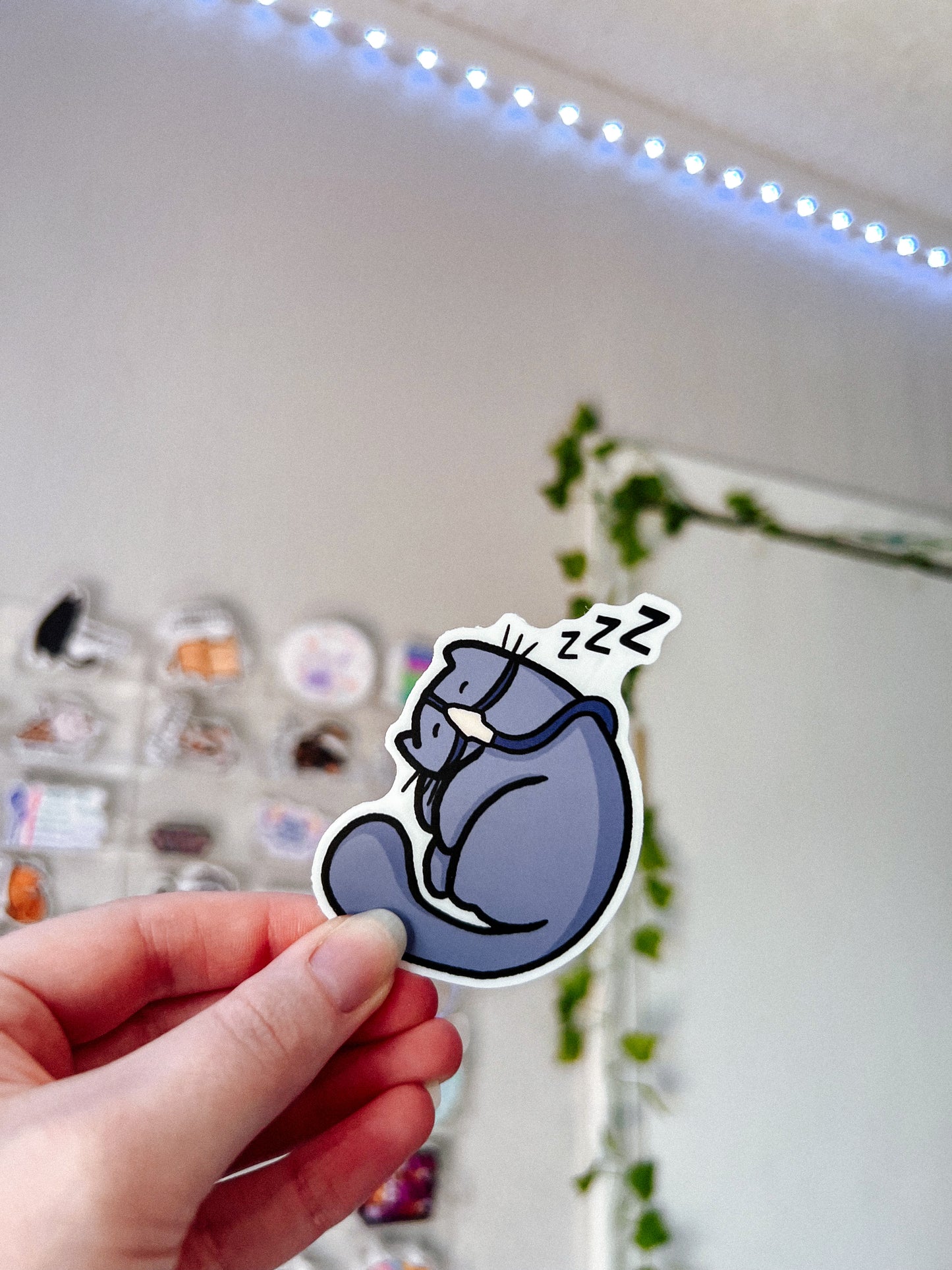 Sleep Apnea Cat Sticker